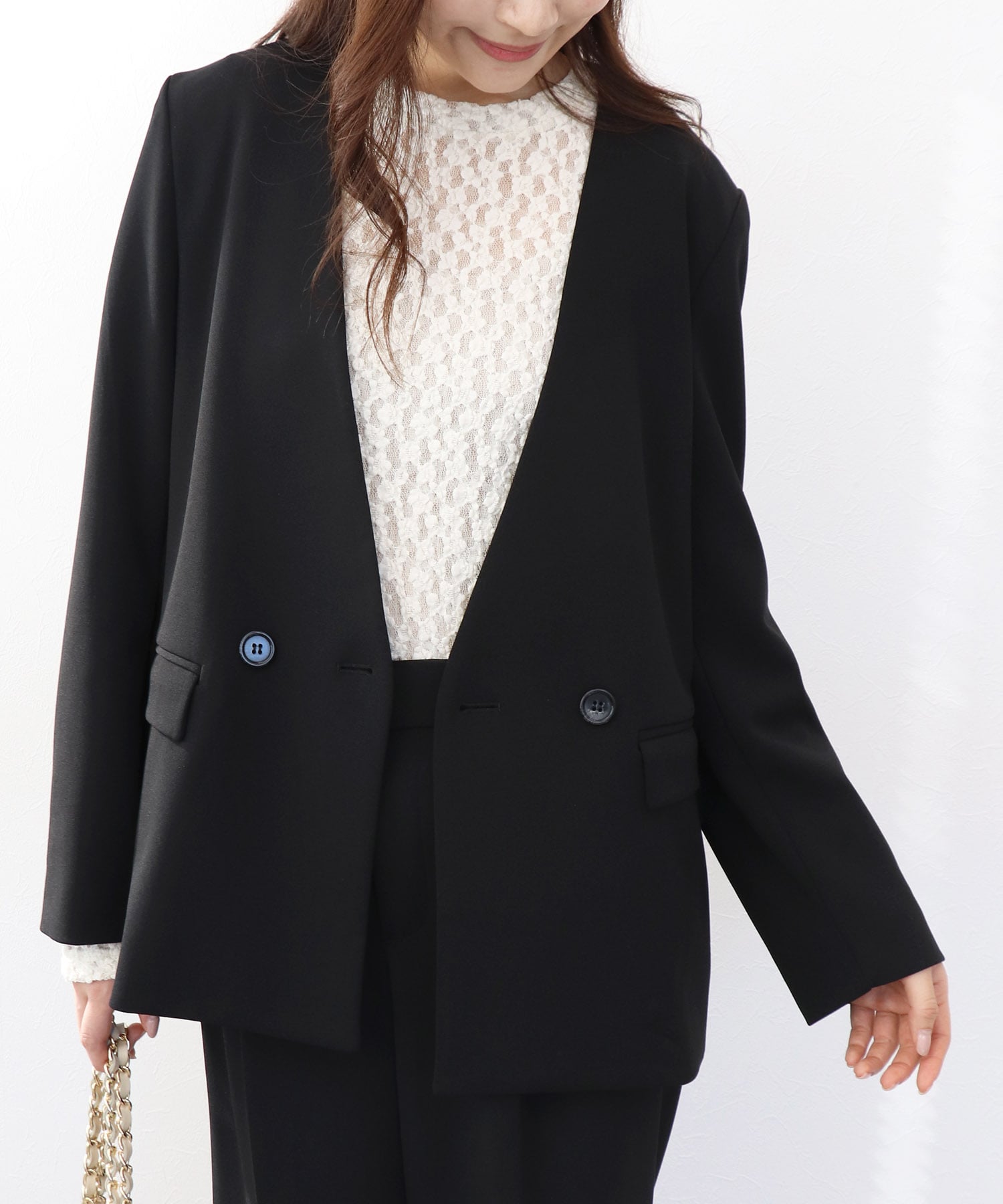 ハイストレッチジョーゼットダブルジャケット