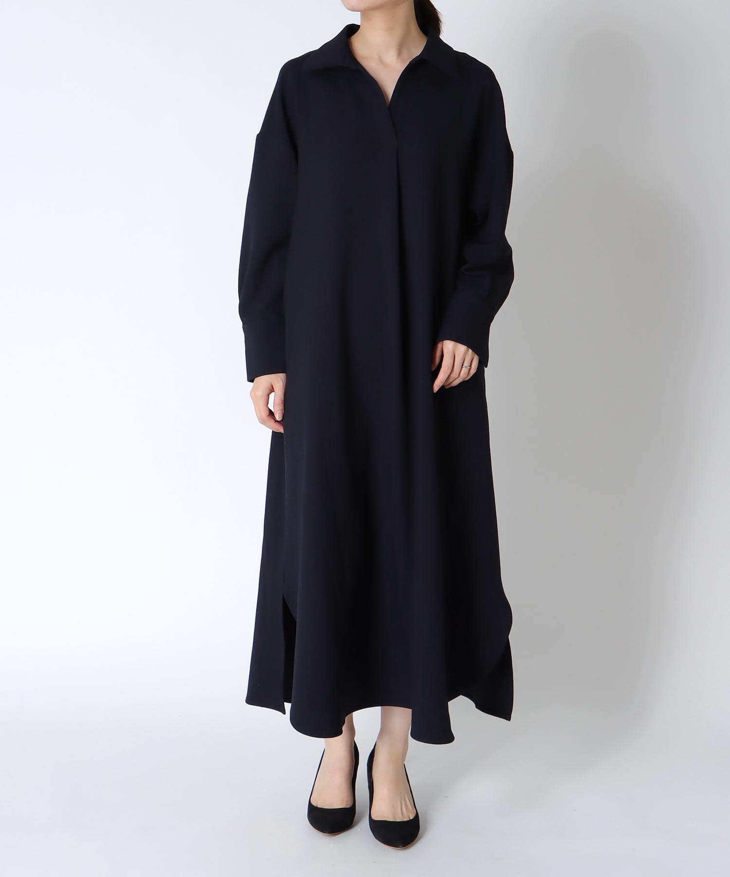【8月28日予約販売】着回し力抜群 メランジ2wayカルゼ万能ワンピ【WEB限定】