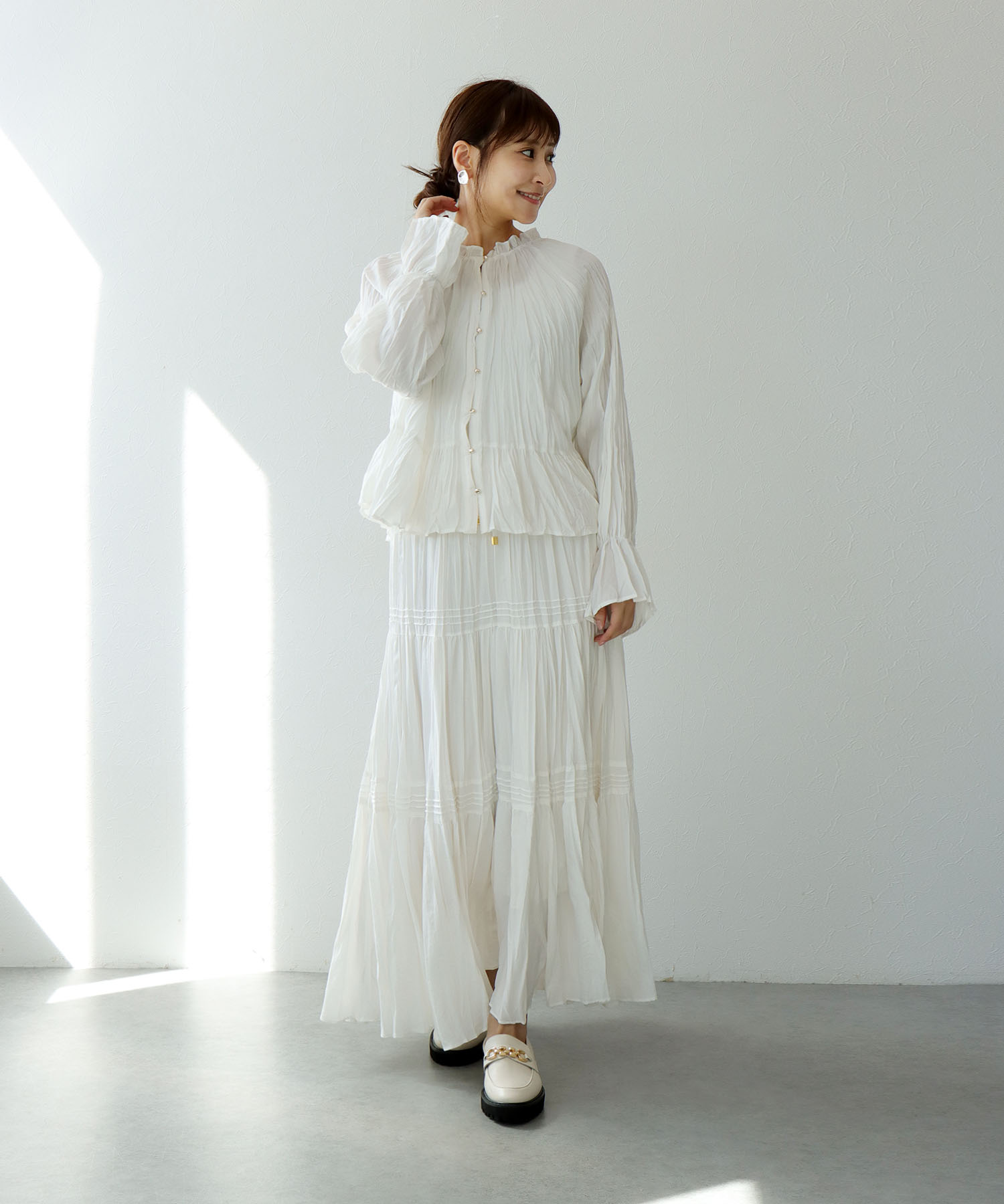 ナチュラルエアータンブラーティアードスカート