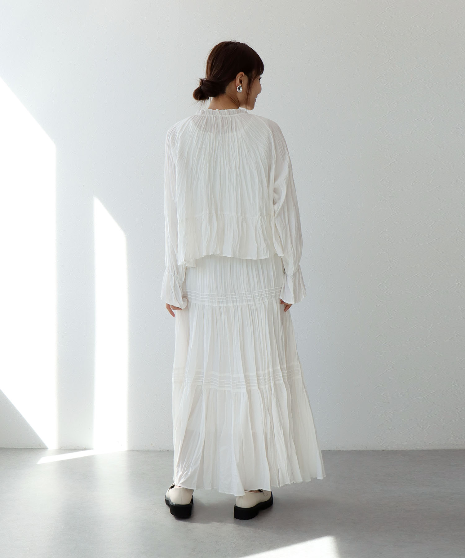 ナチュラルエアータンブラーティアードスカート