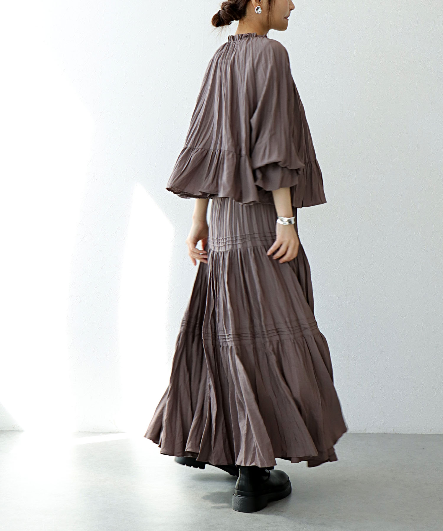 ナチュラルエアータンブラーティアードスカート