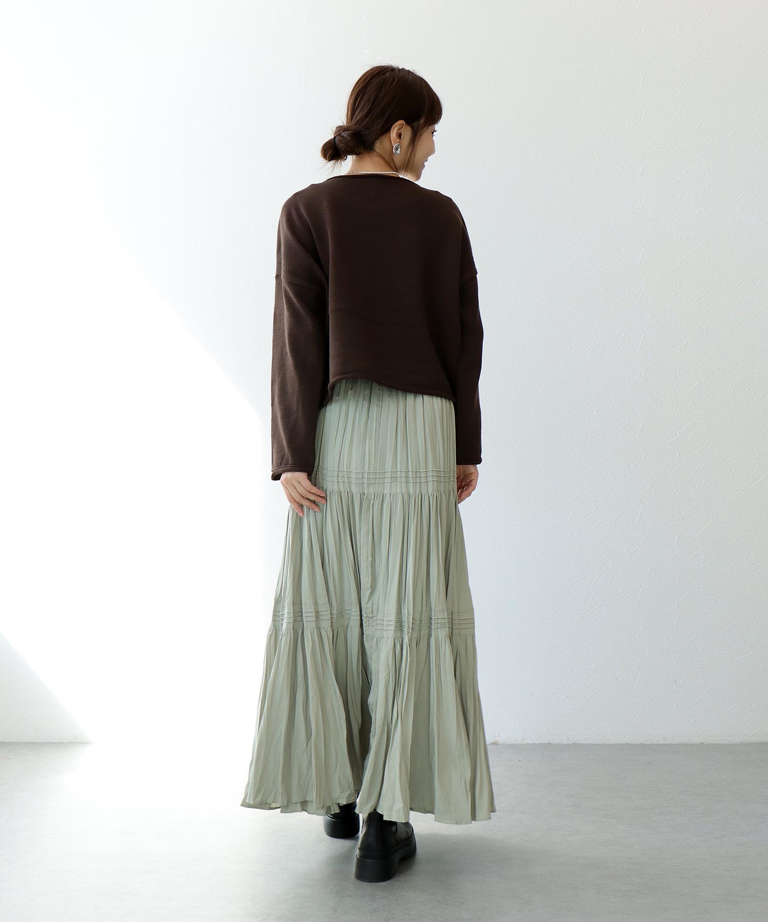 ナチュラルエアータンブラーティアードスカート