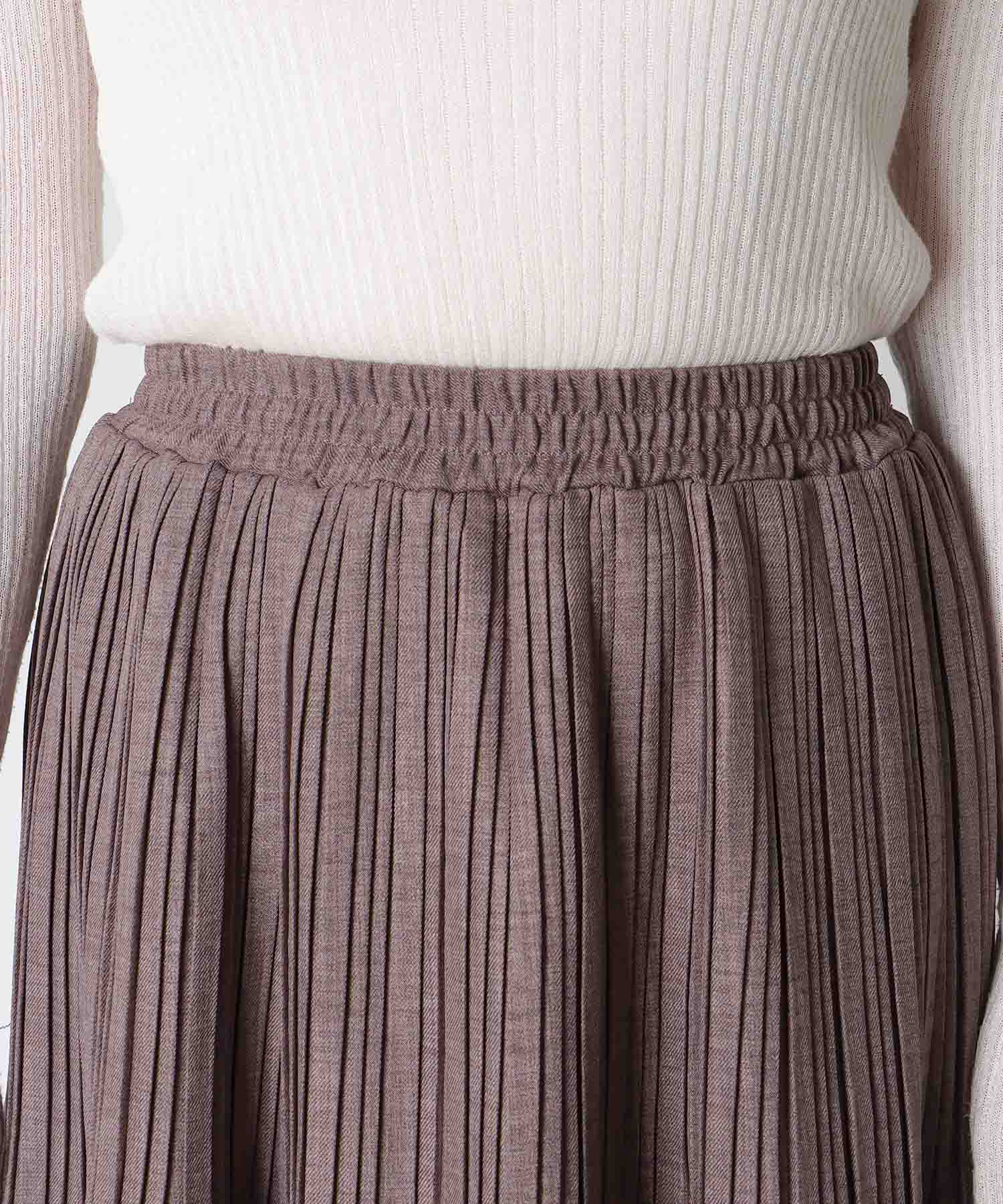 ミストウールタッチプリーツスカート