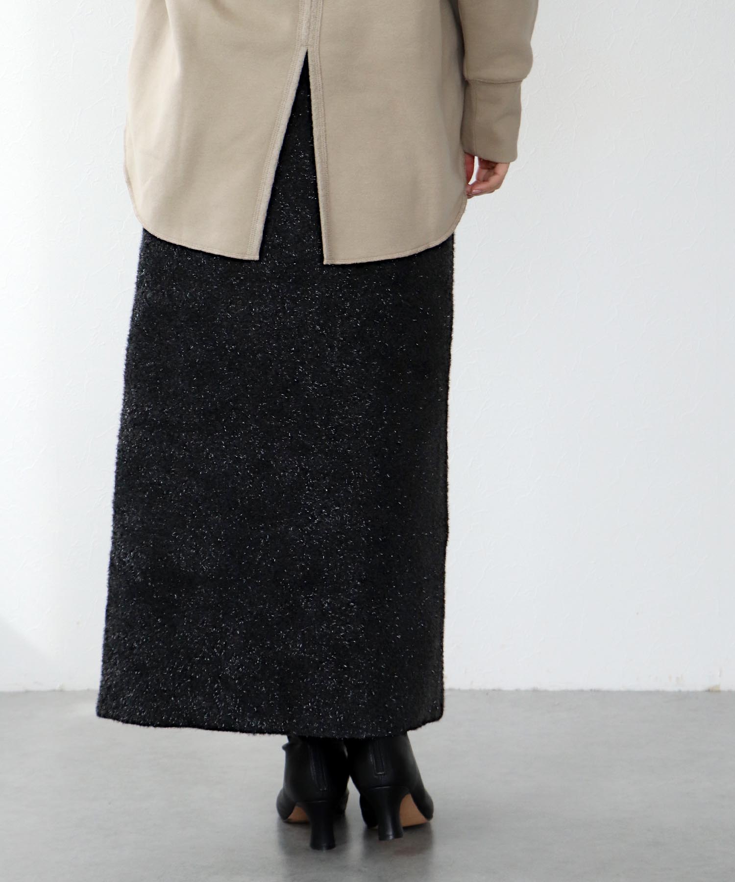 ラメフェザースカート