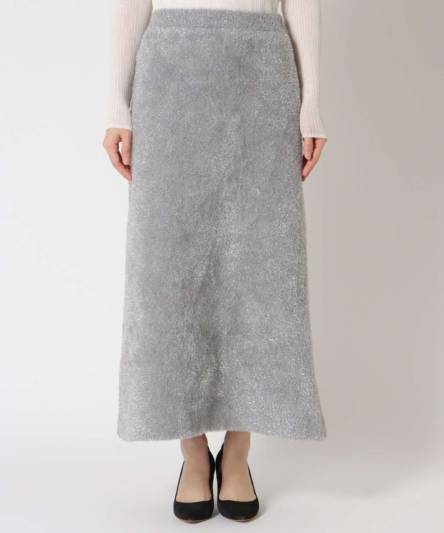 ラメフェザースカート