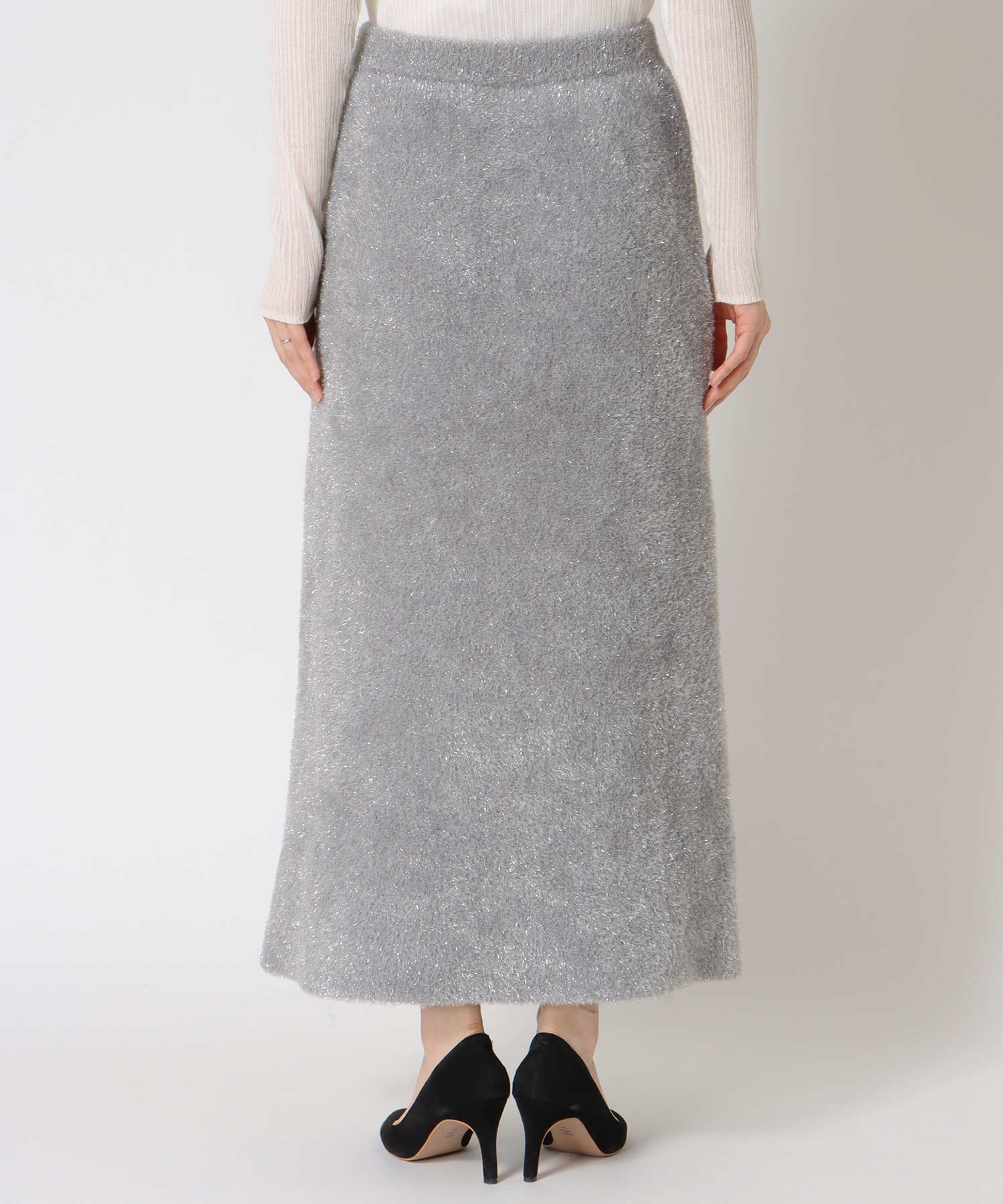 ラメフェザースカート