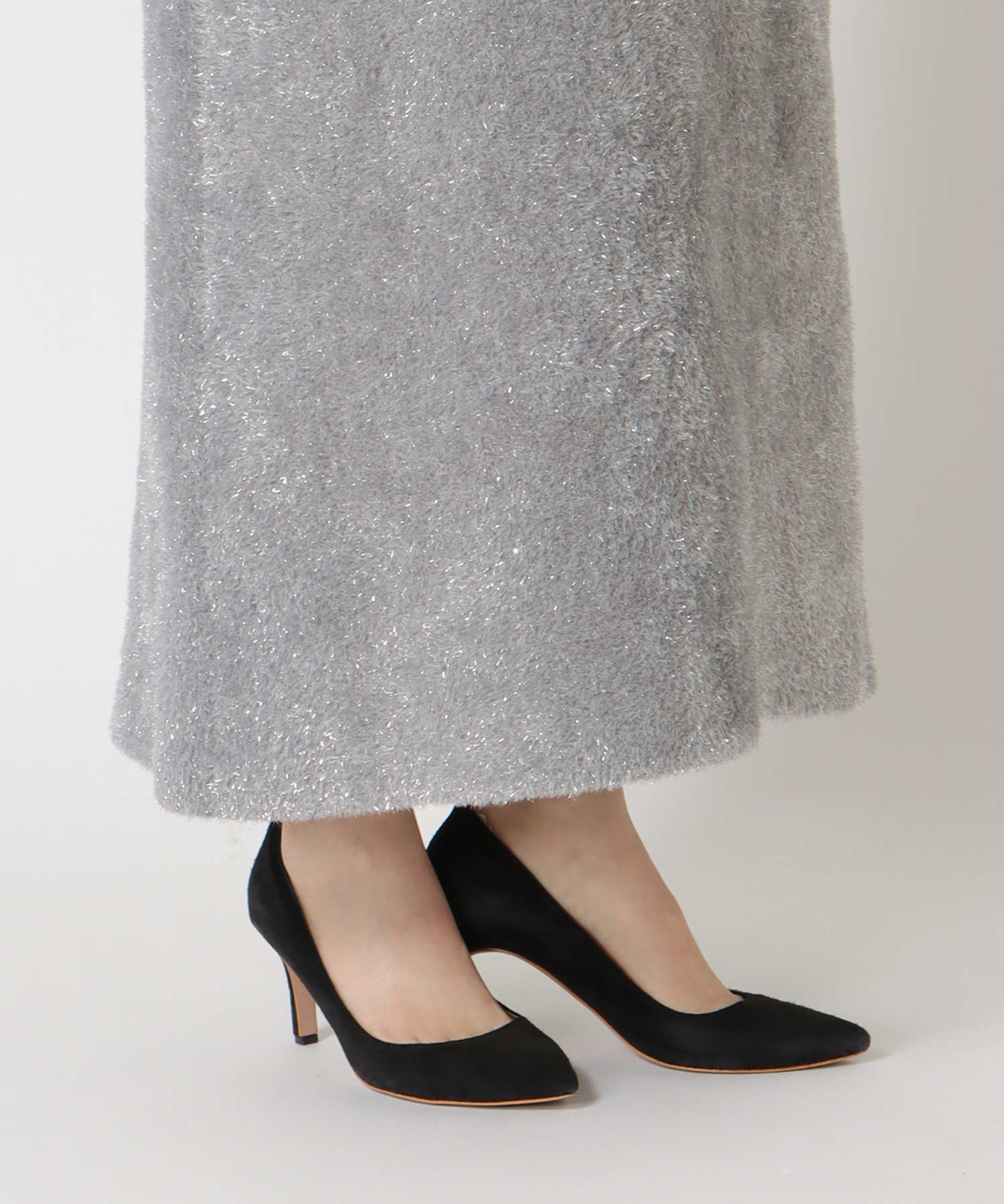 ラメフェザースカート