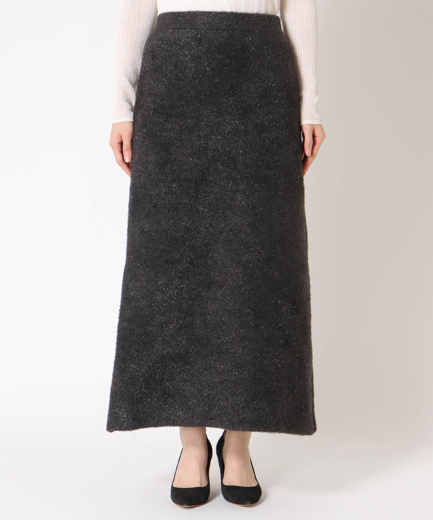 ラメフェザースカート