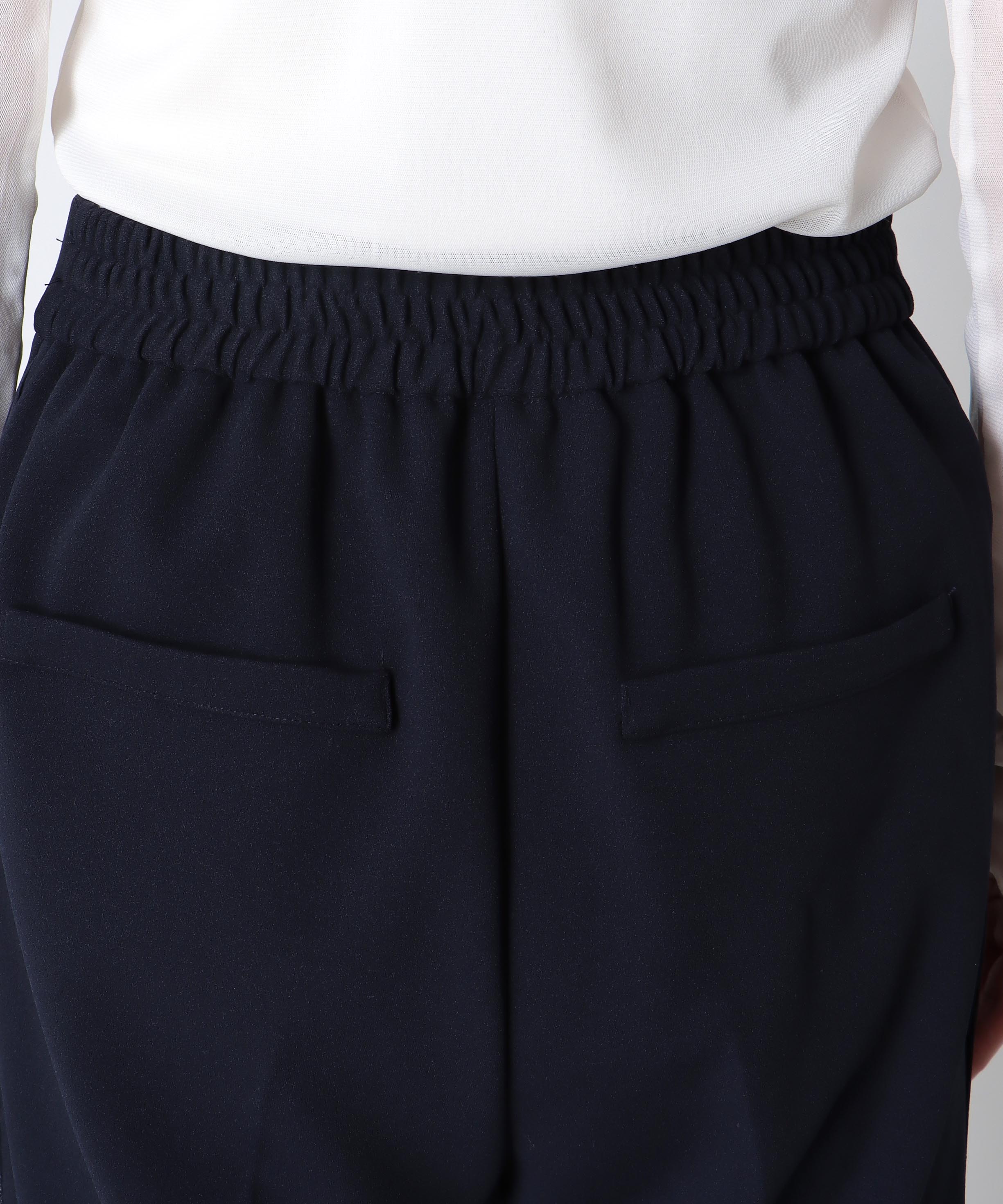 ハイストレッチジョーゼットワイドパンツ