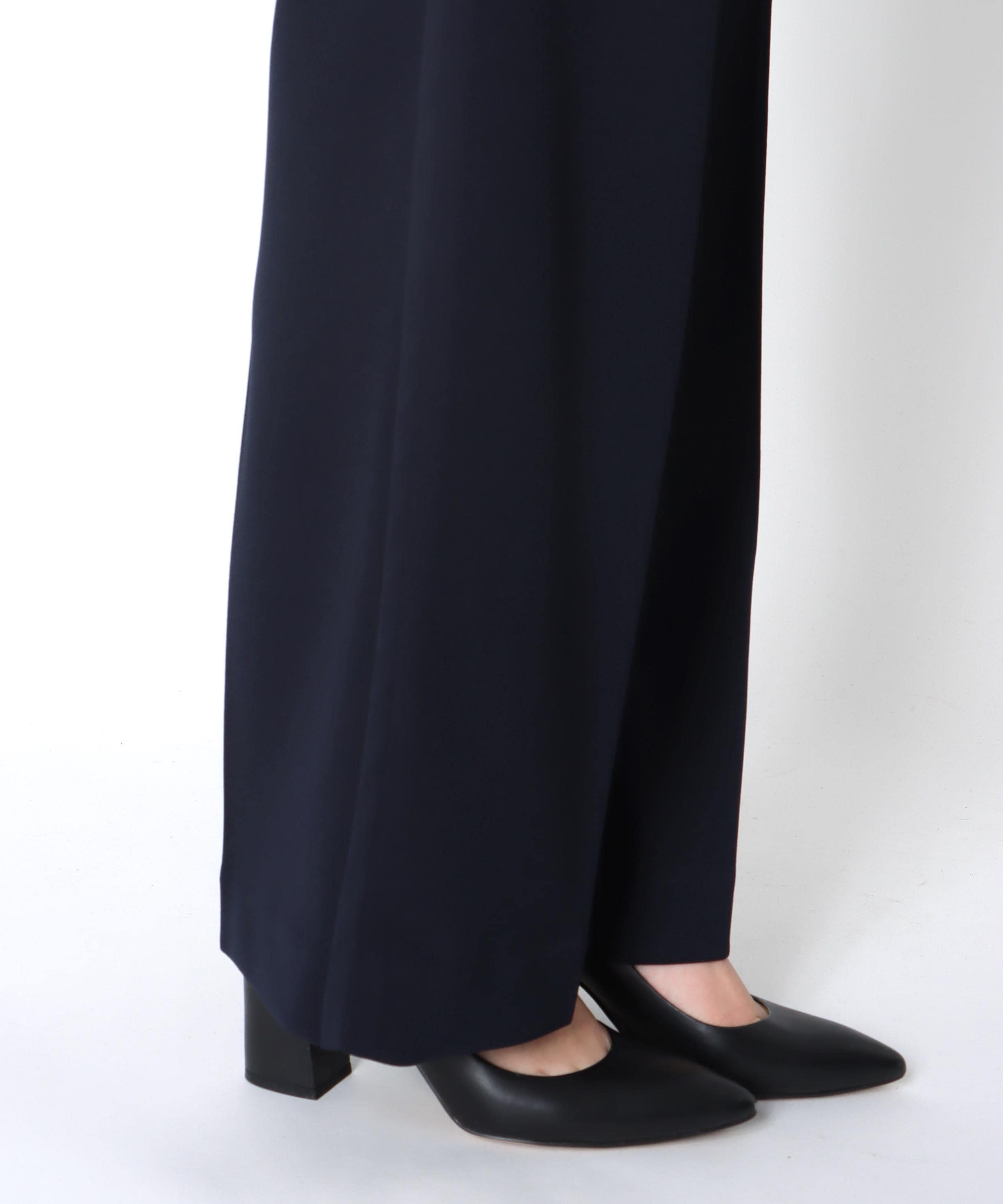 ハイストレッチジョーゼットワイドパンツ