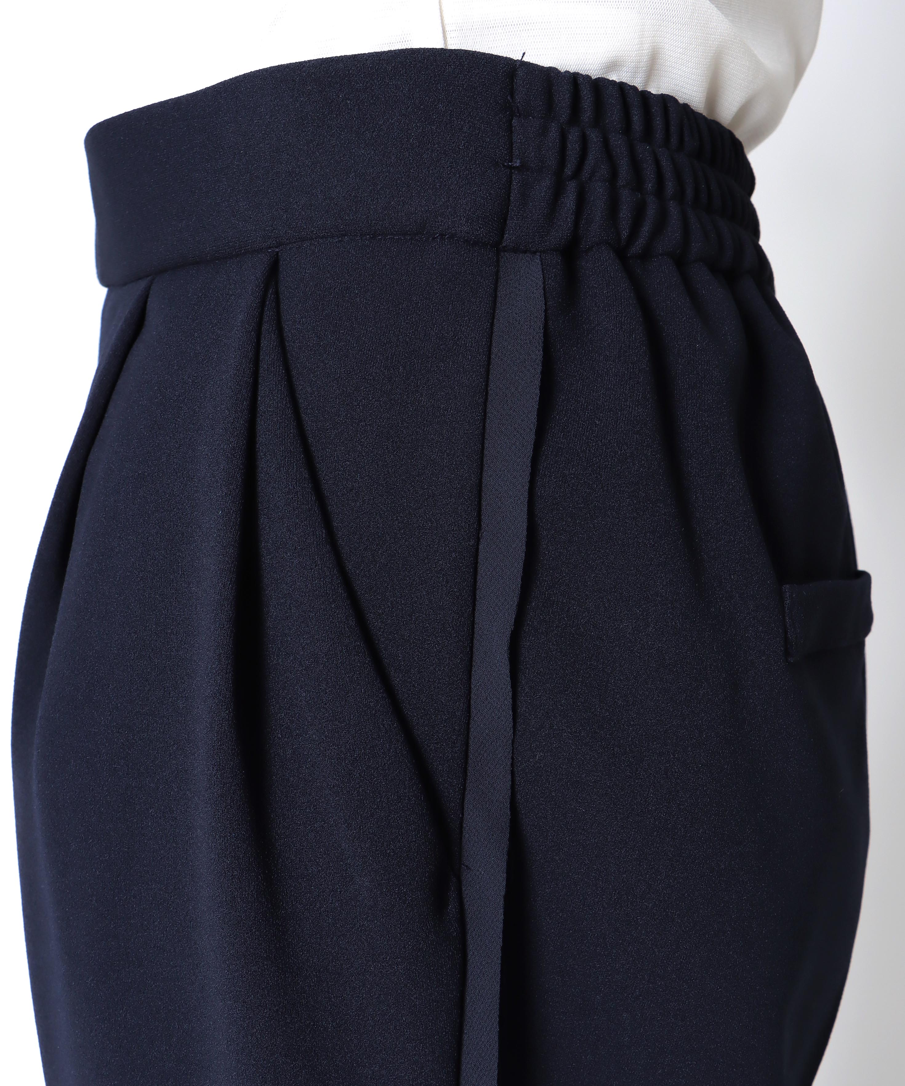 ハイストレッチジョーゼットワイドパンツ