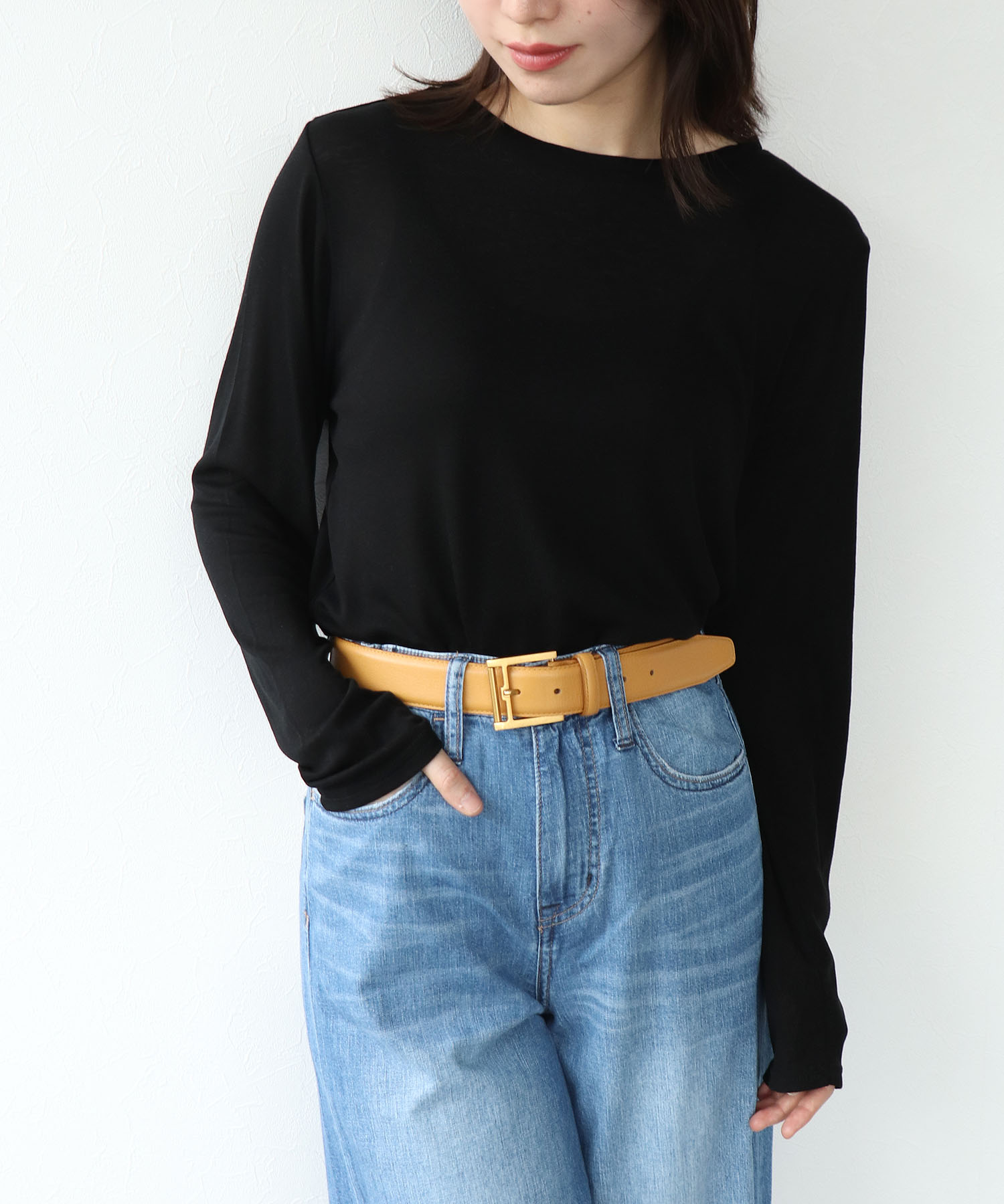 ウールブレンド天竺ロンＴ