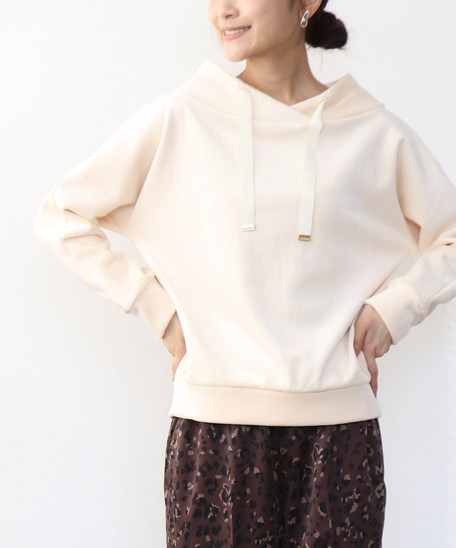 もちふわリブジャージープルオーバー