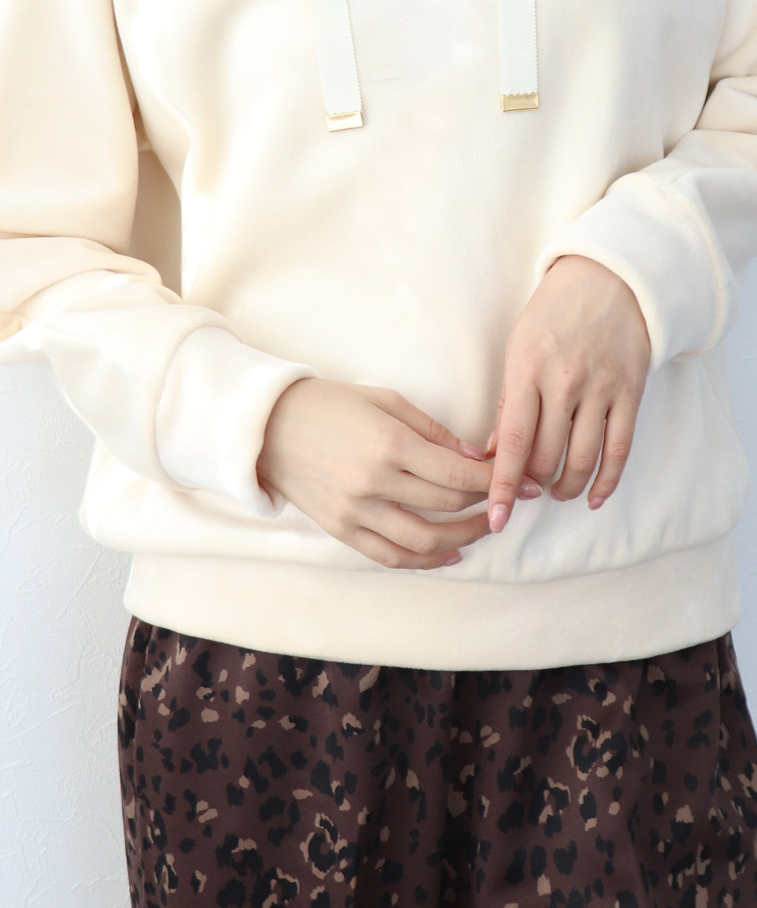 もちふわリブジャージープルオーバー