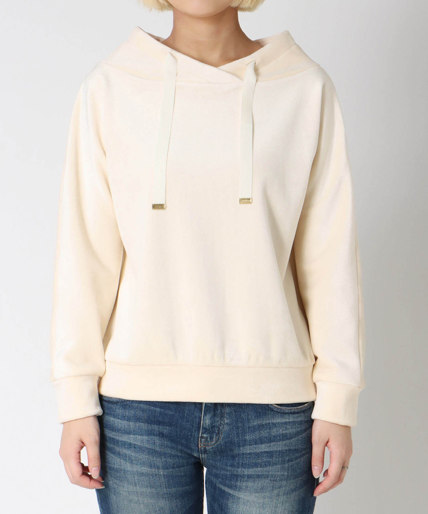 もちふわリブジャージープルオーバー