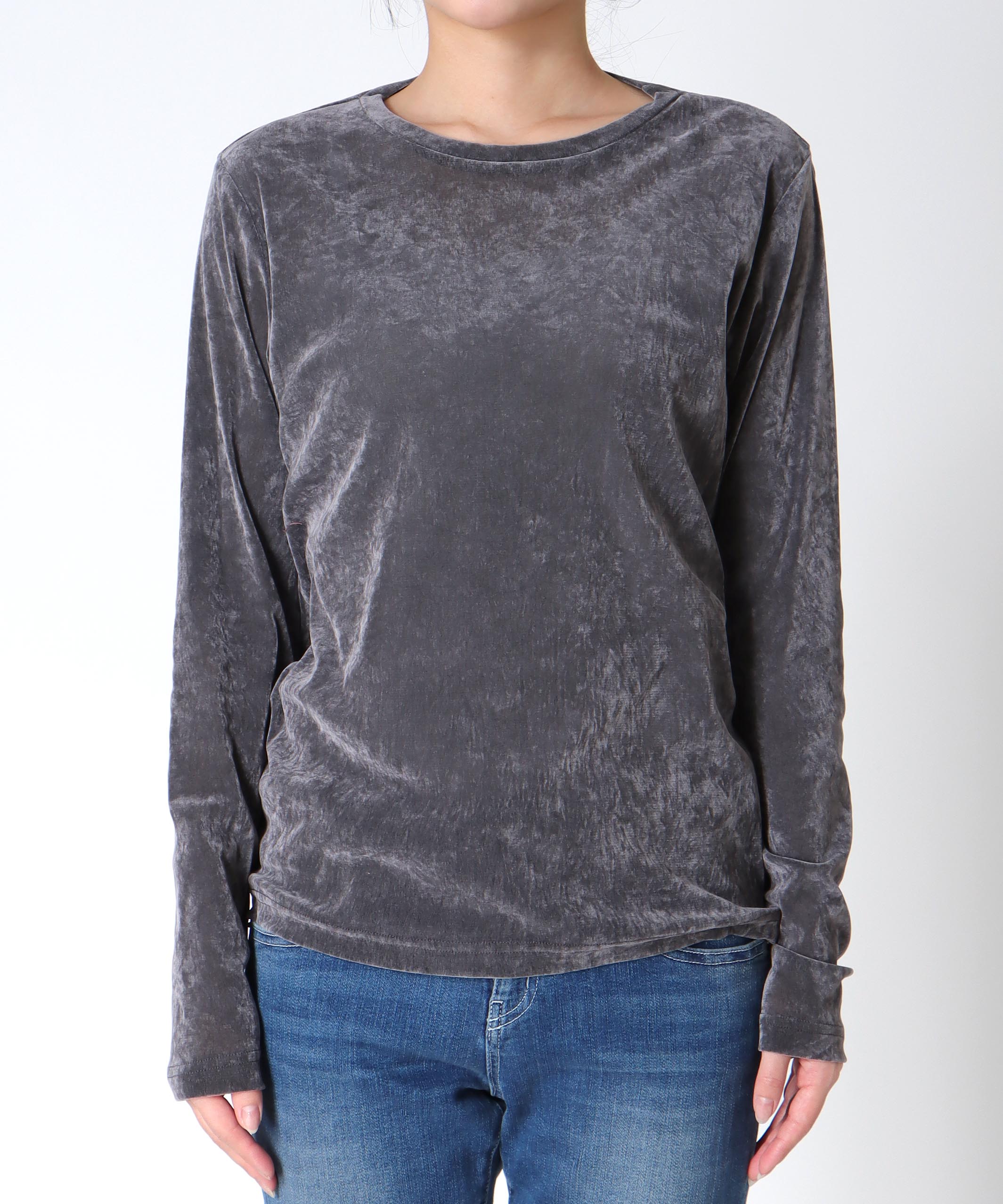 フロッキーメッシュトップス