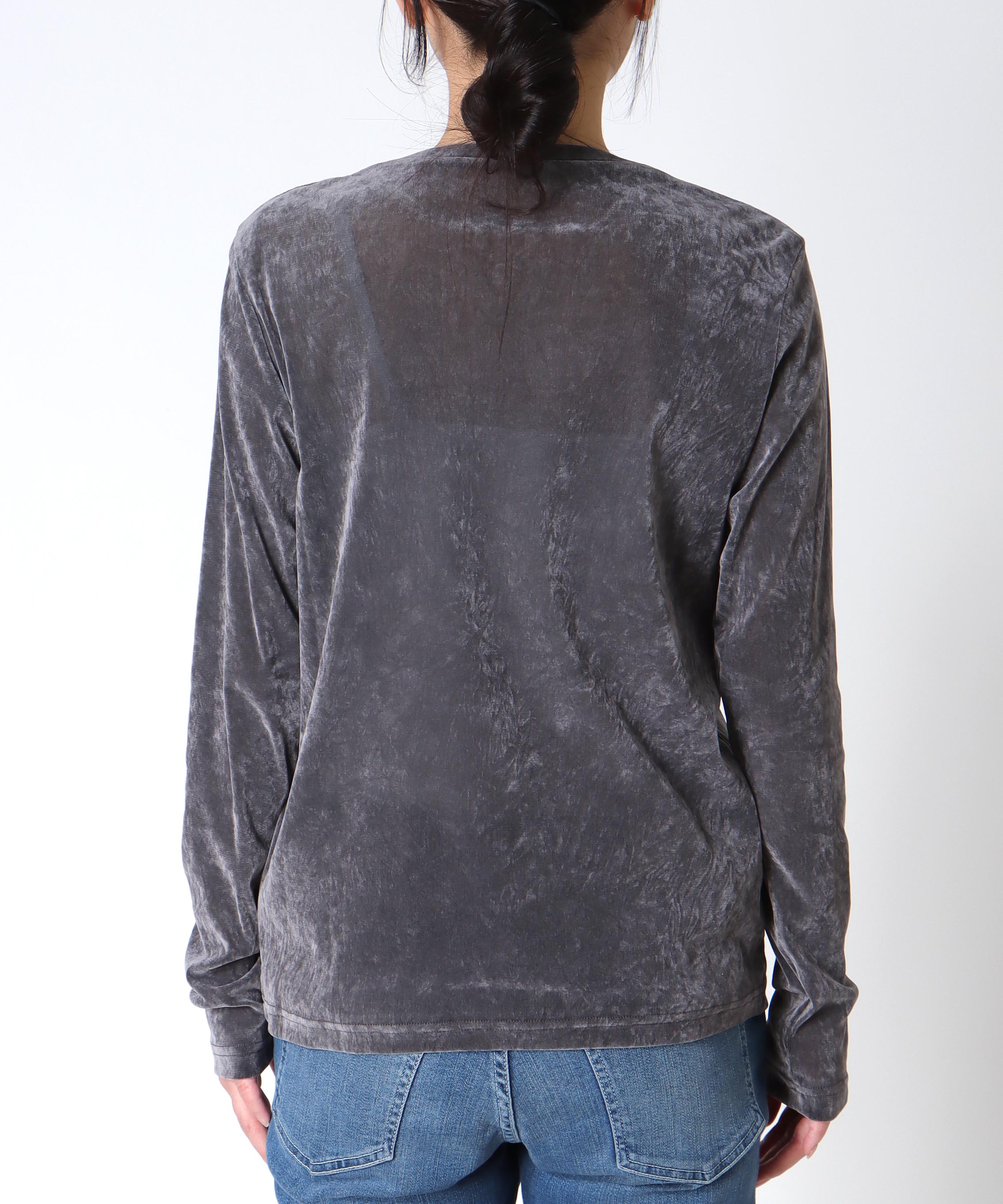 フロッキーメッシュトップス