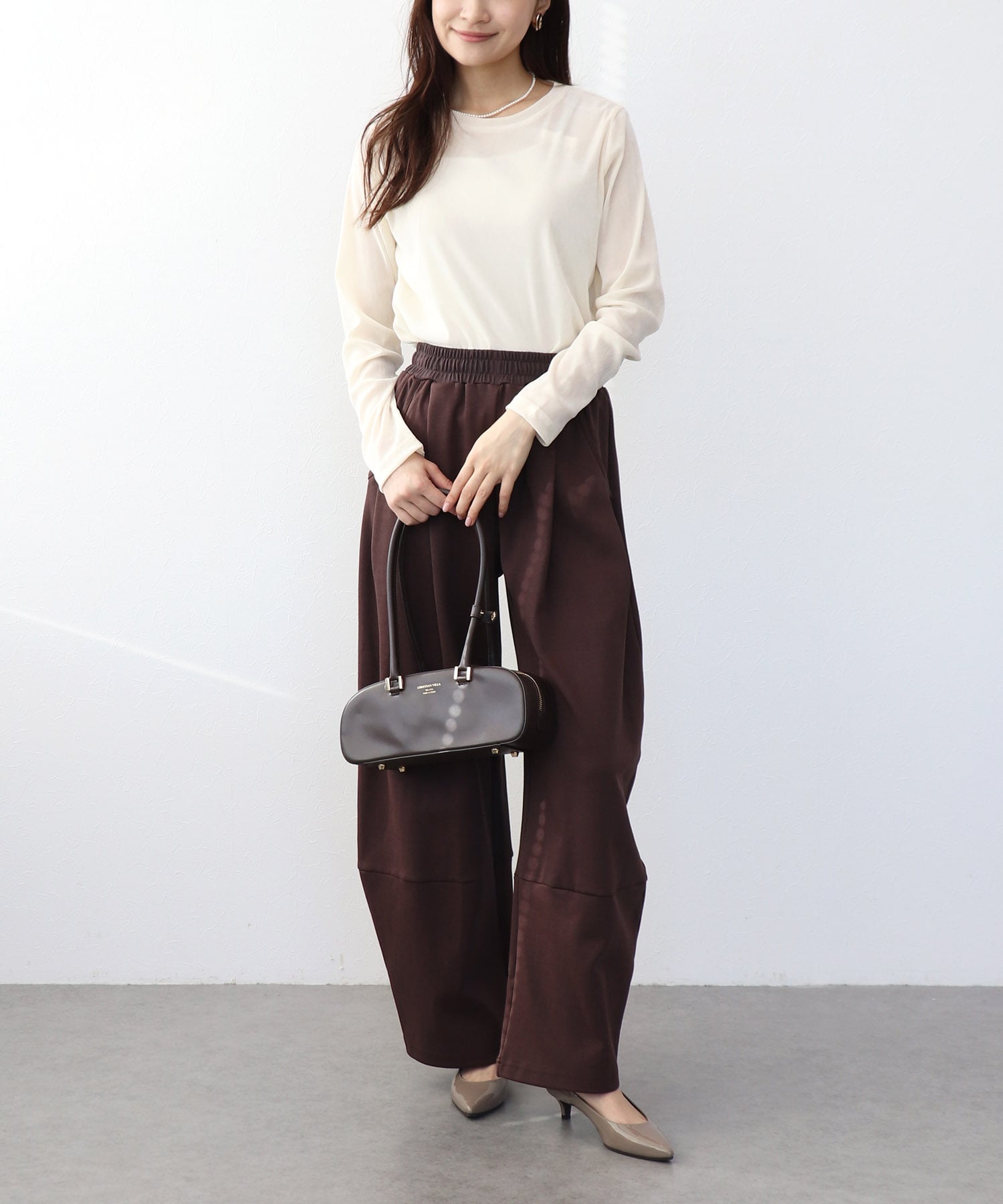 フロッキーメッシュトップス