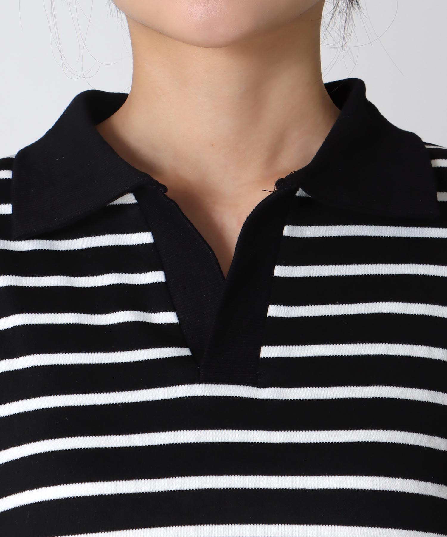 ボーダーポンチトップス