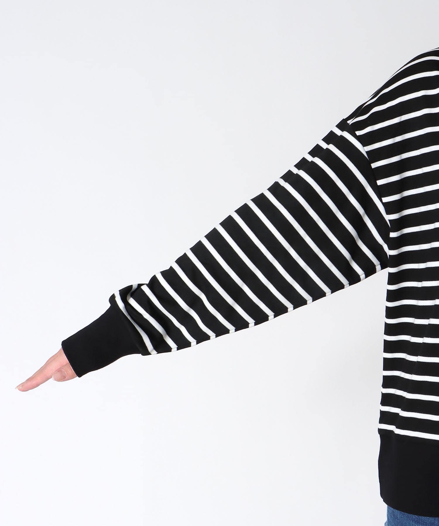 ボーダーポンチトップス