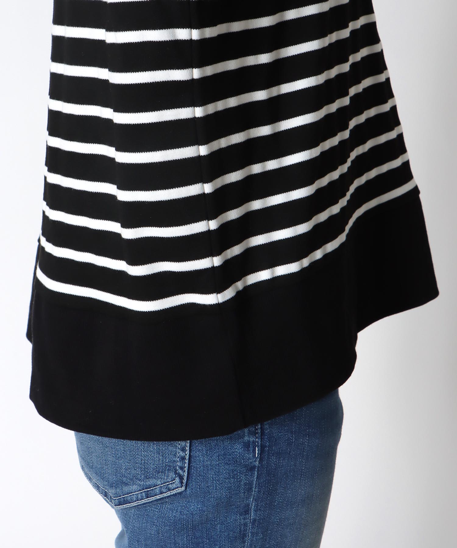 ボーダーポンチトップス