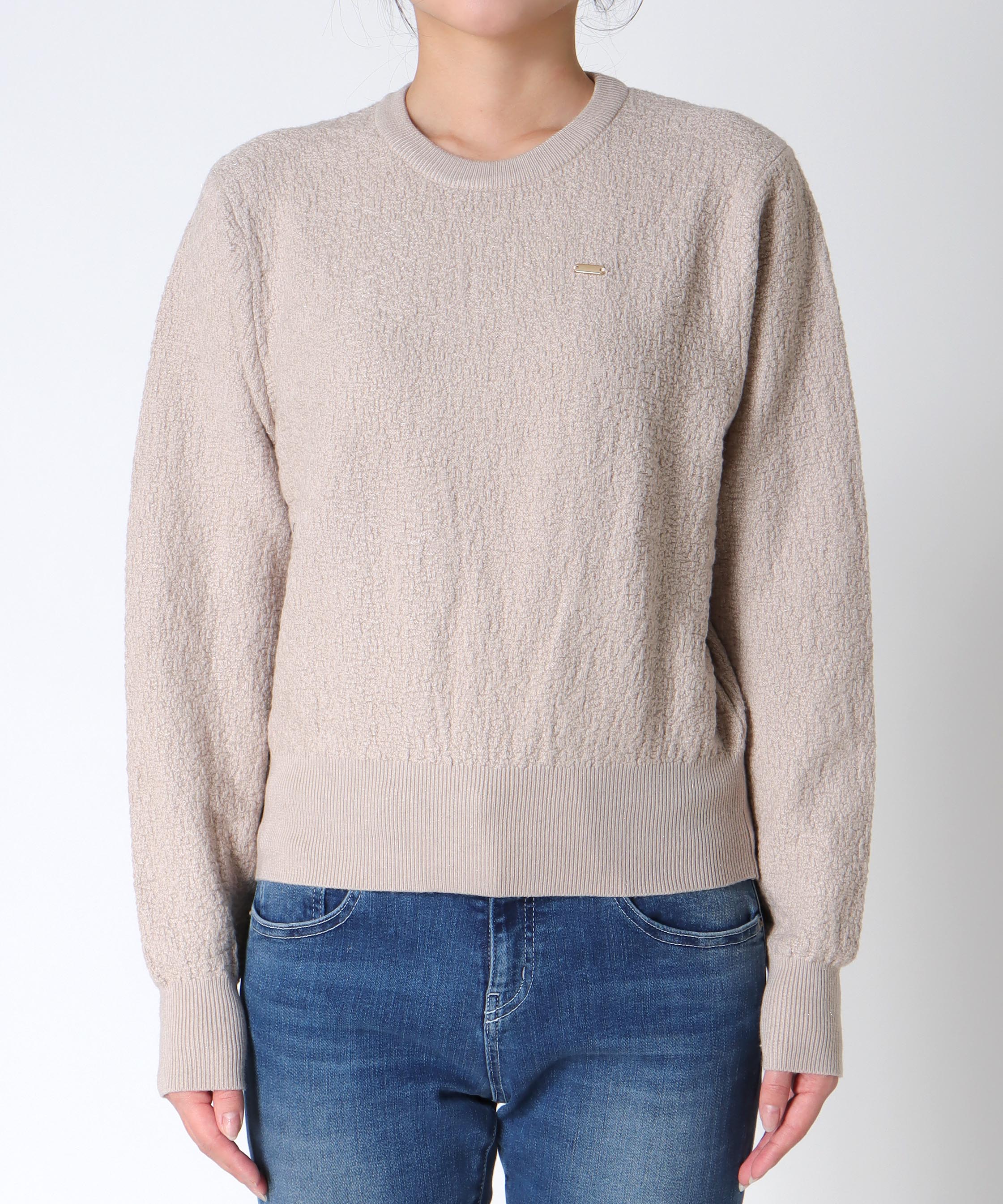 ふくれジャカードニット