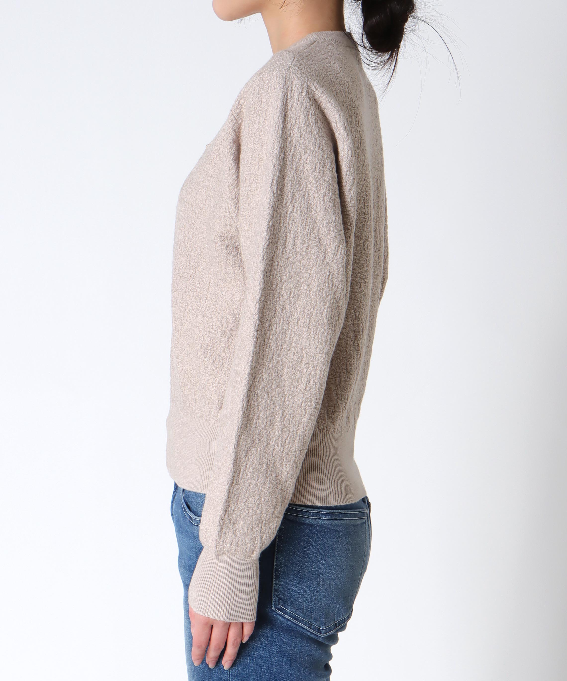 ふくれジャカードニット