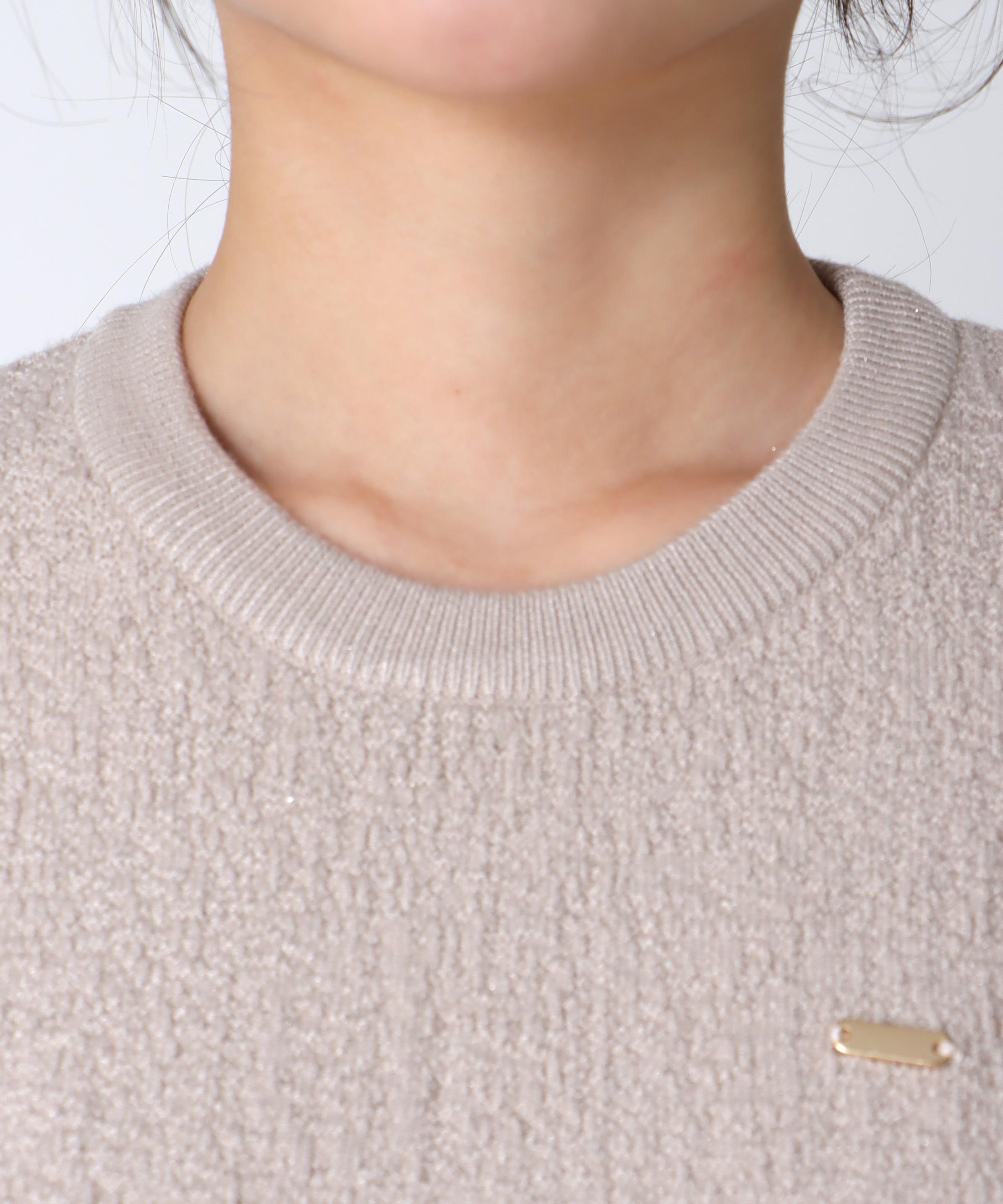 ふくれジャカードニット