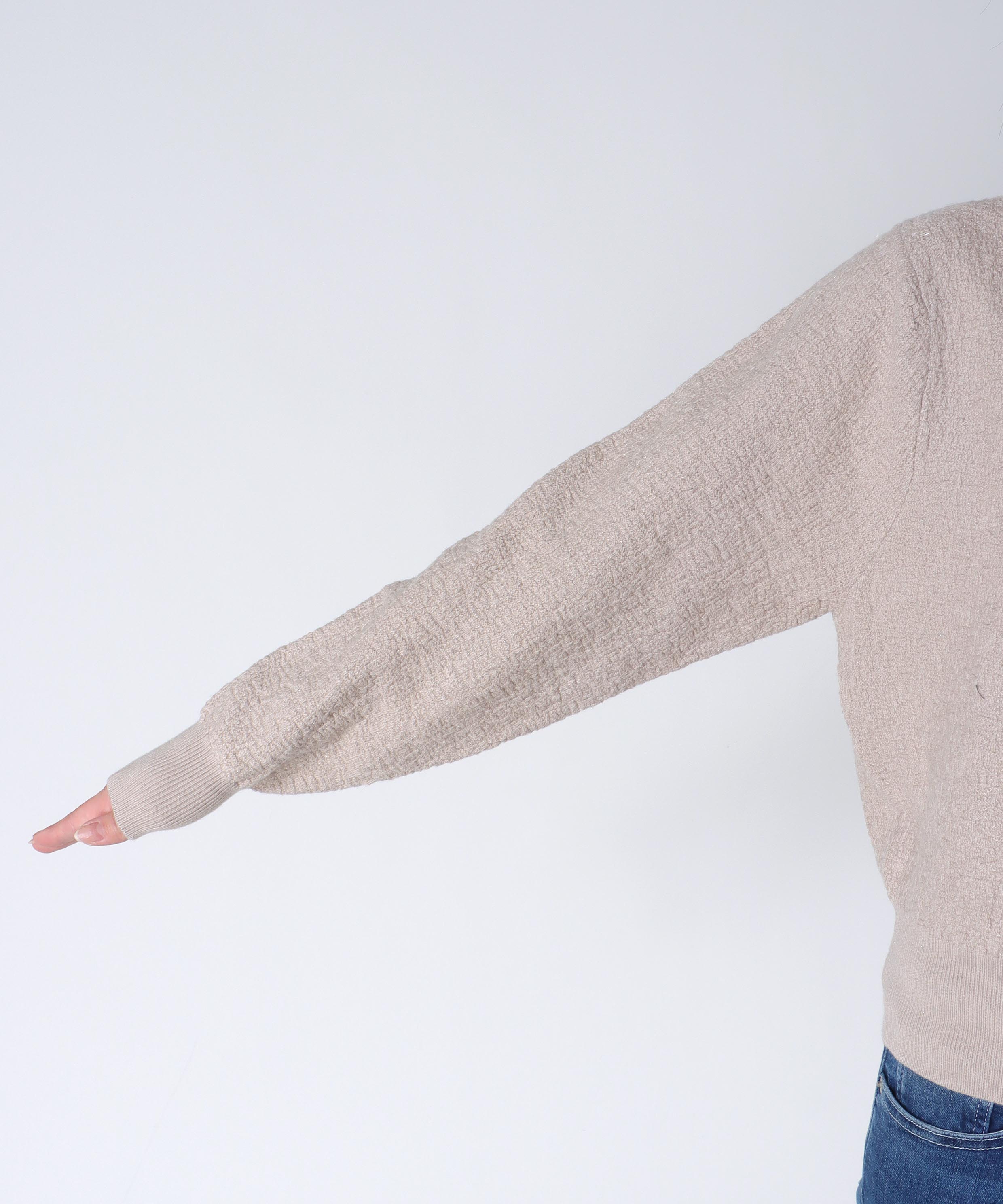 ふくれジャカードニット