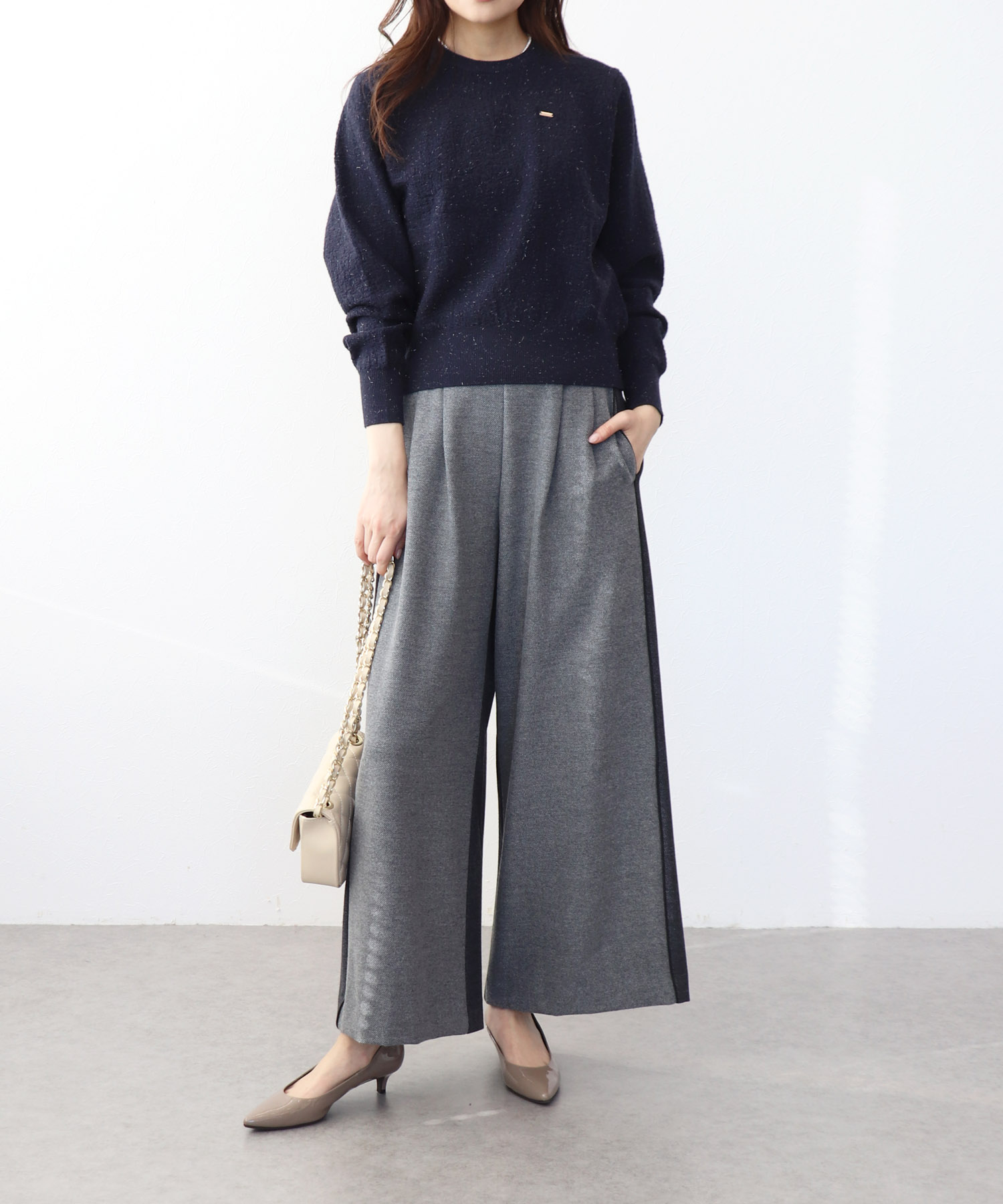 ふくれジャカードニット