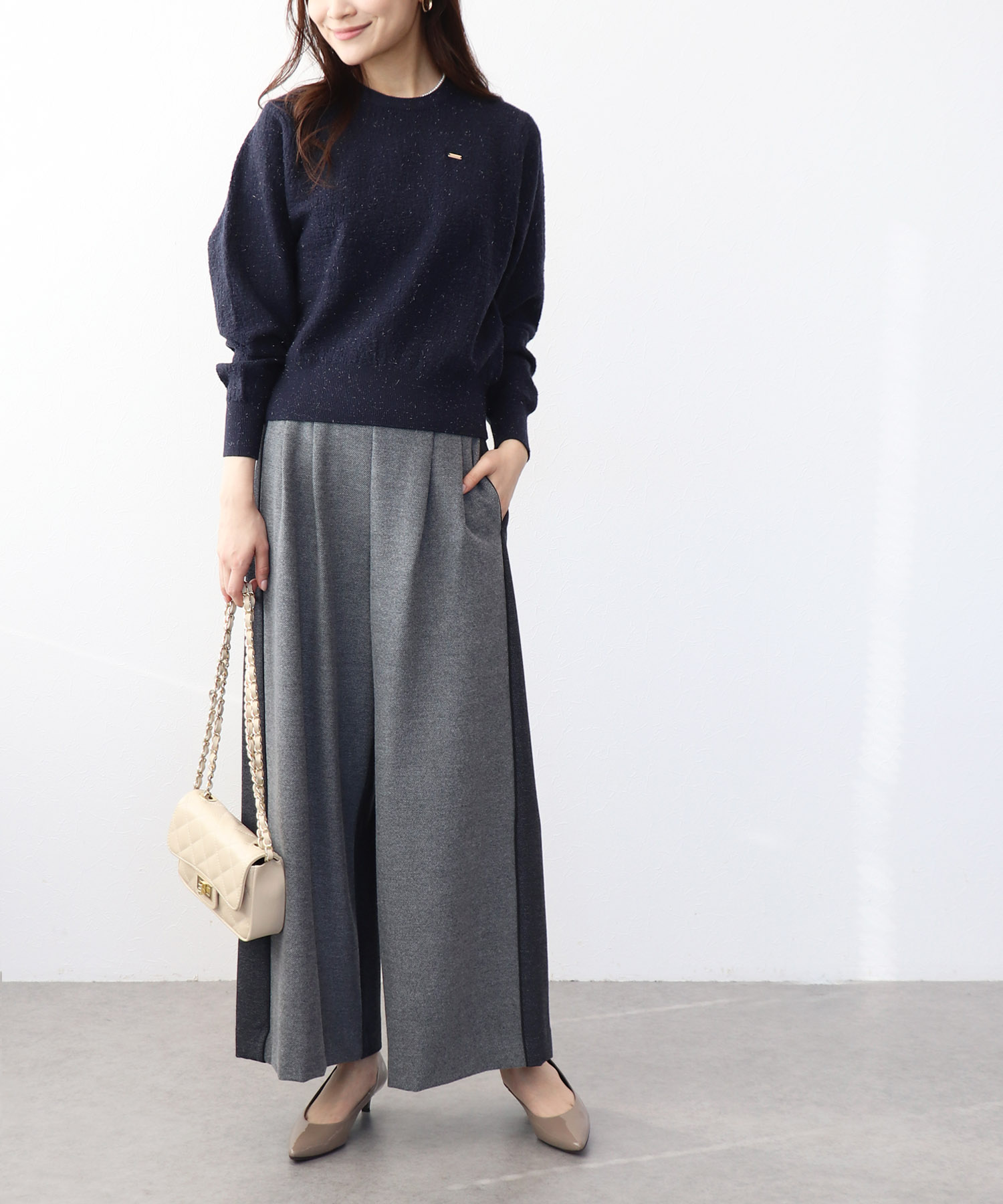 ふくれジャカードニット