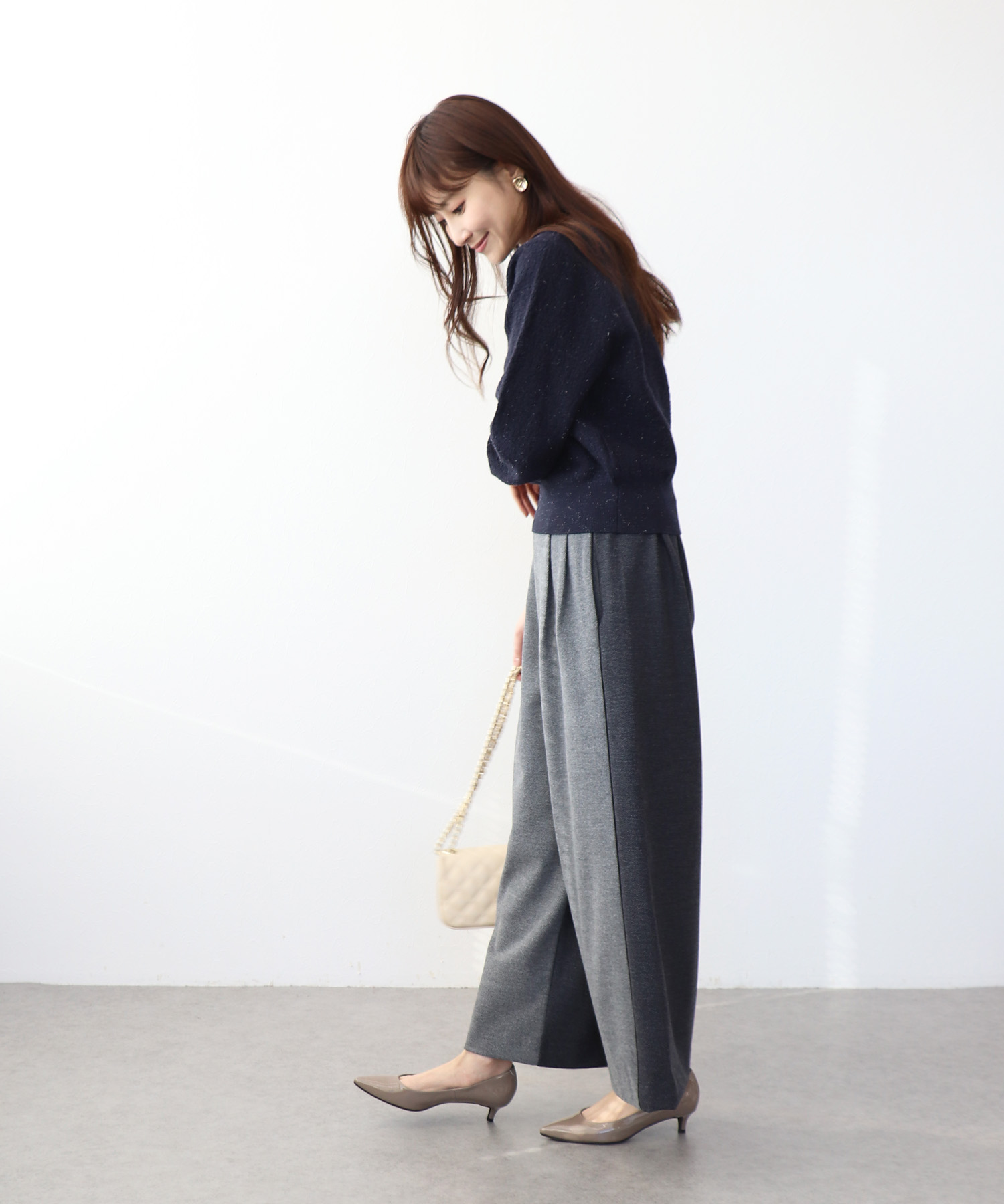 ふくれジャカードニット