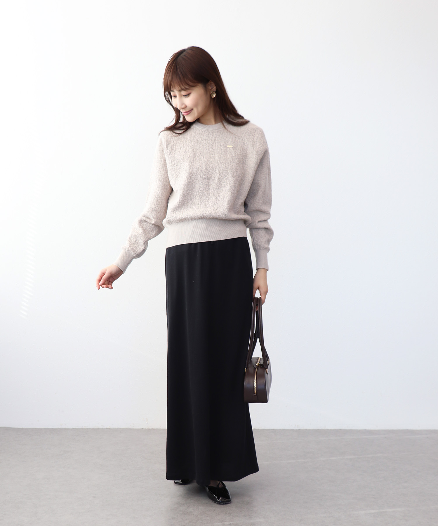 ふくれジャカードニット