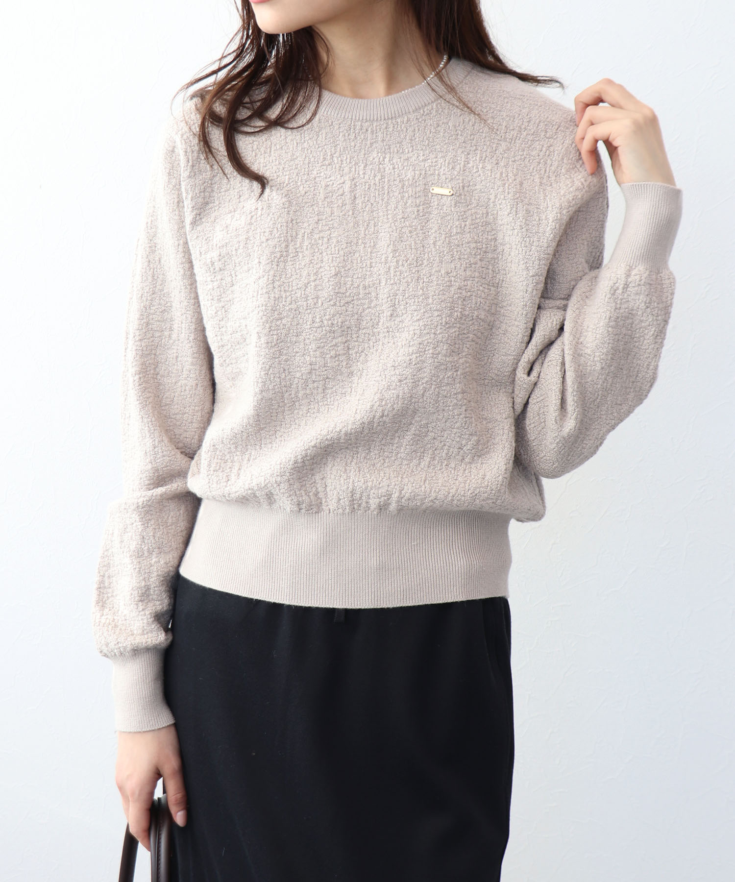 ふくれジャカードニット