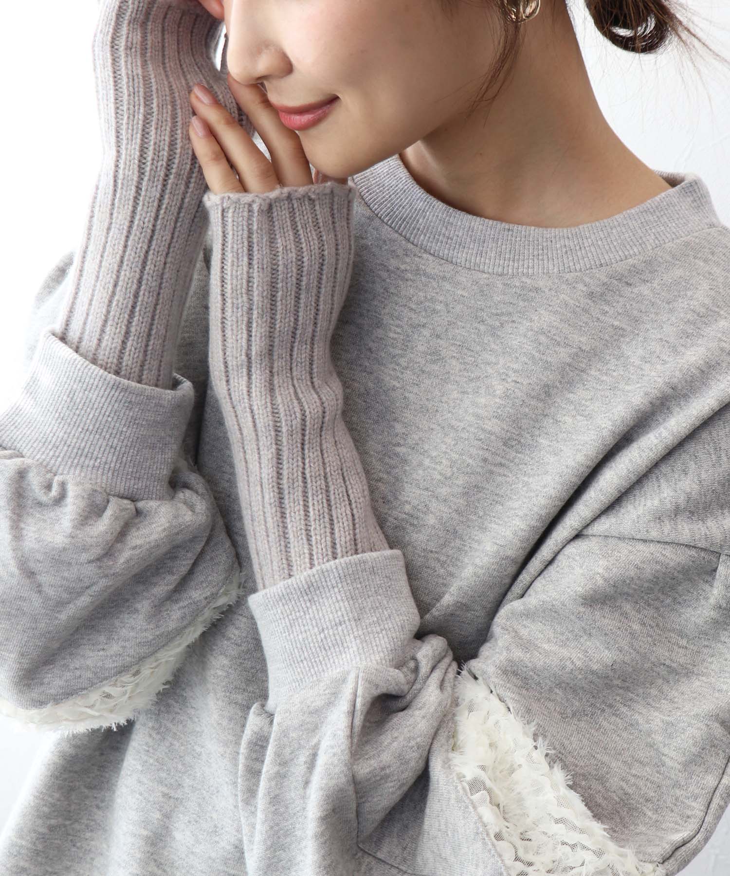 Rib Wristwarmers ウールグローブ【コージー/COSY】