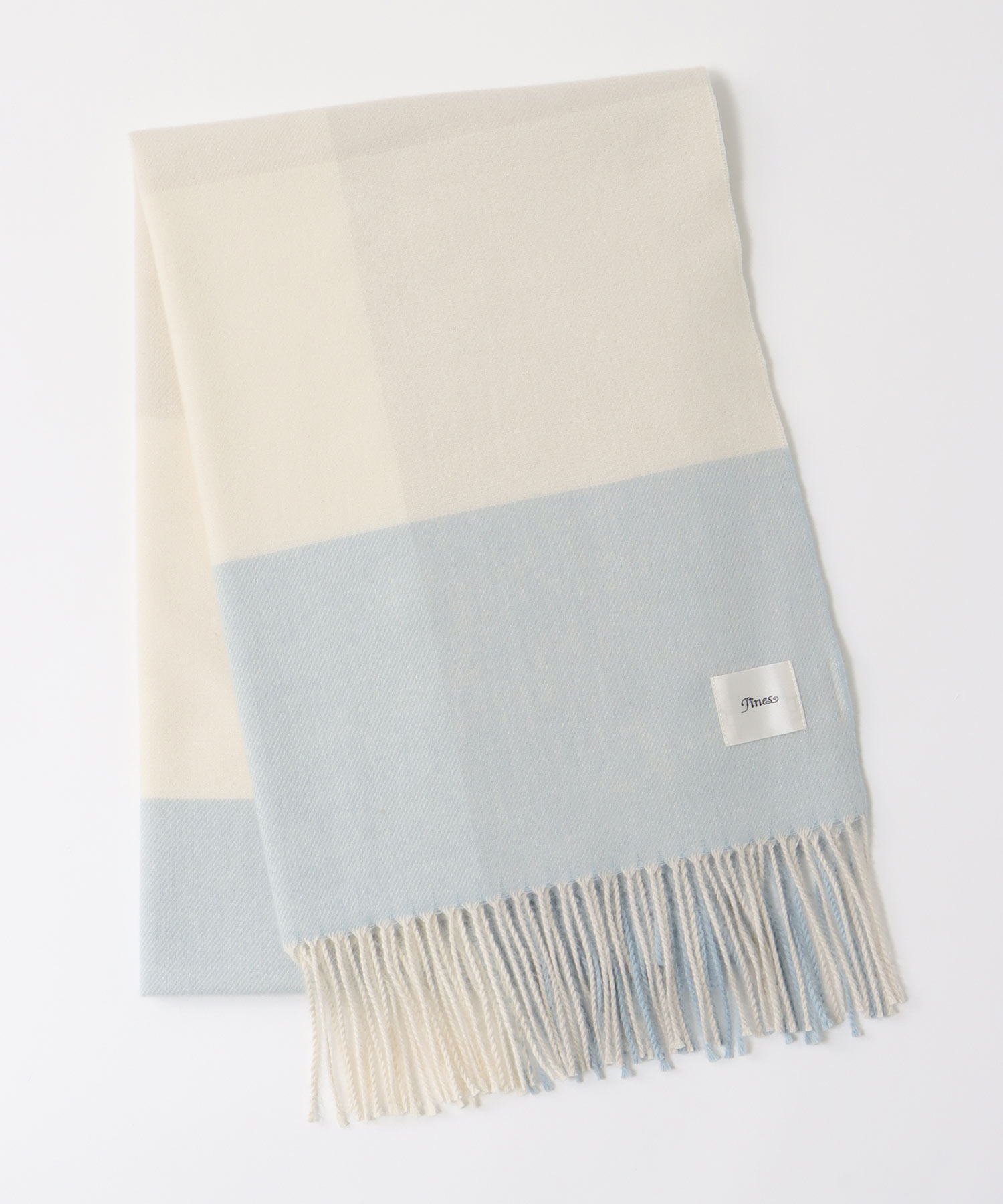 カシミヤタッチブロックチェックストール