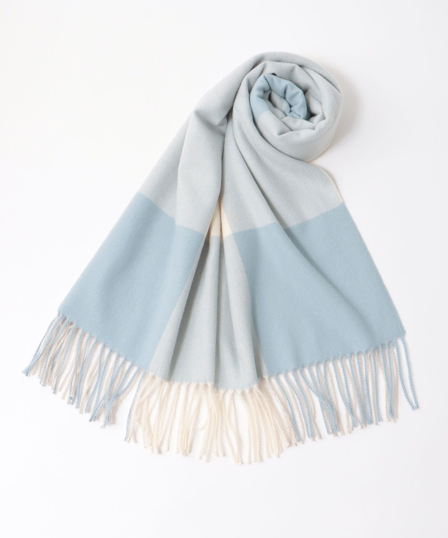 カシミヤタッチブロックチェックストール