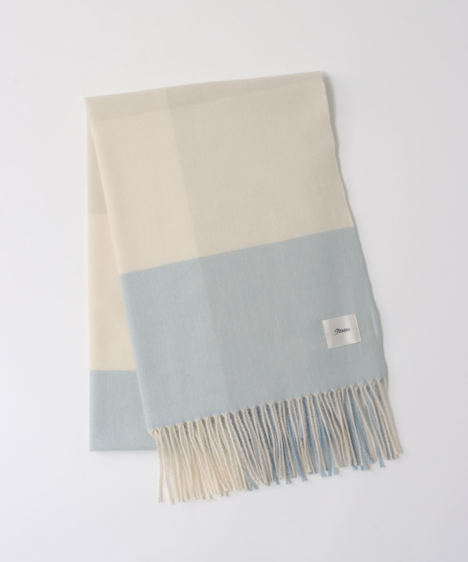 カシミヤタッチブロックチェックストール