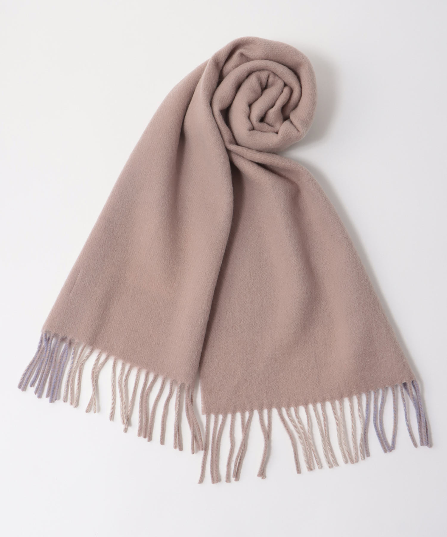 カシミヤ混 リバーチェックマフラー