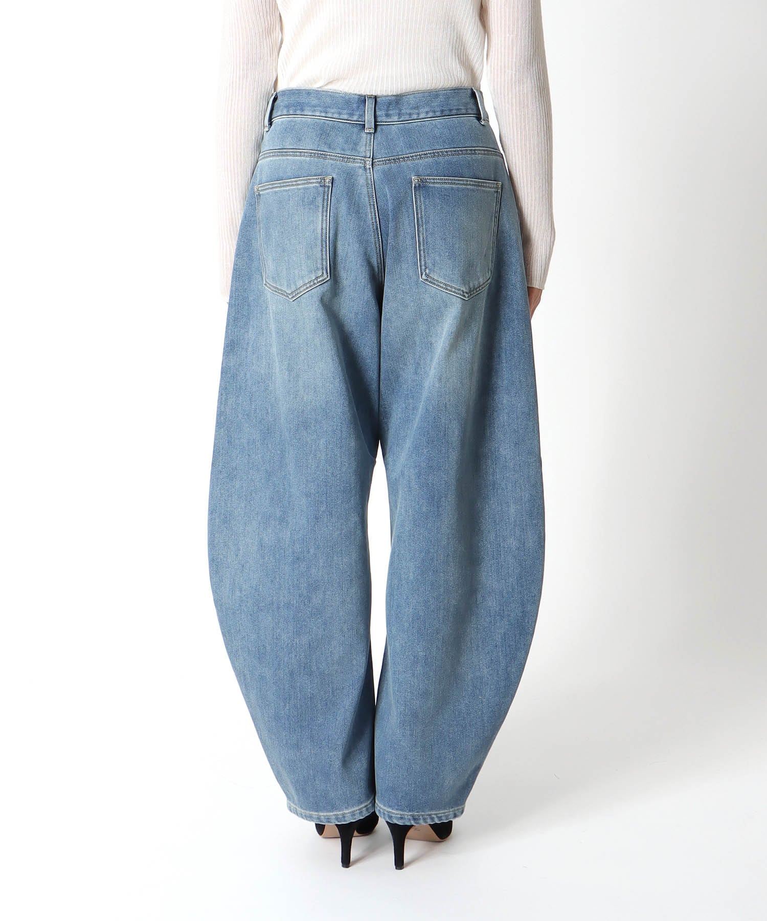 裏起毛モロッコデニムパンツ