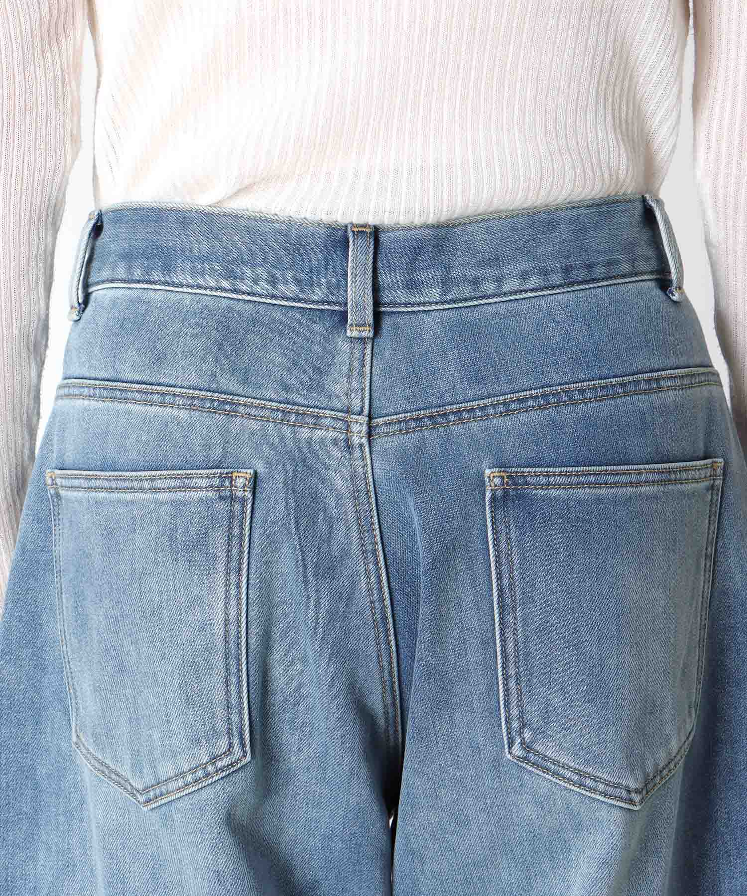 裏起毛モロッコデニムパンツ