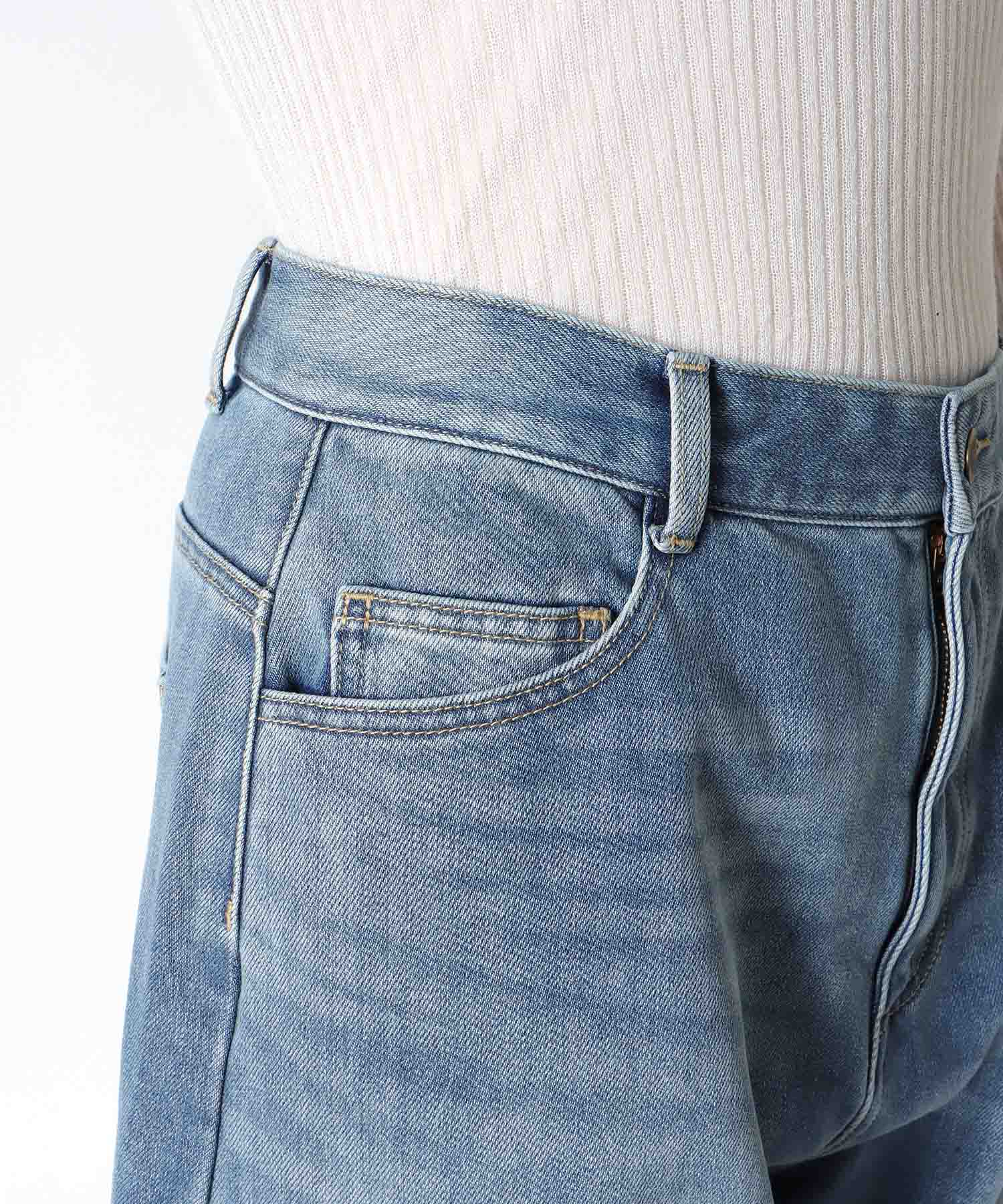 裏起毛モロッコデニムパンツ