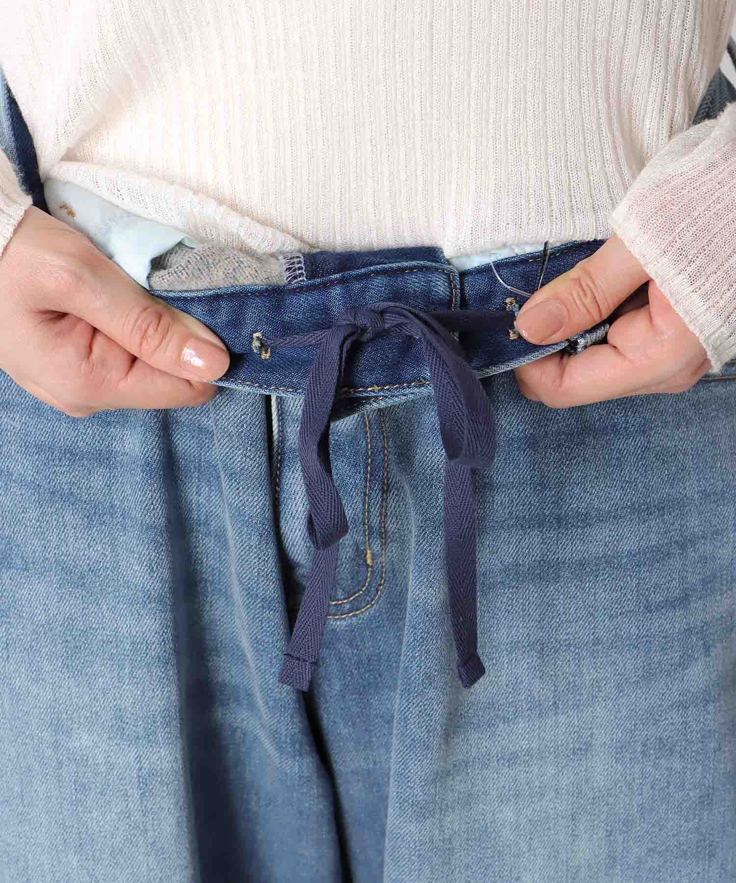 裏起毛モロッコデニムパンツ