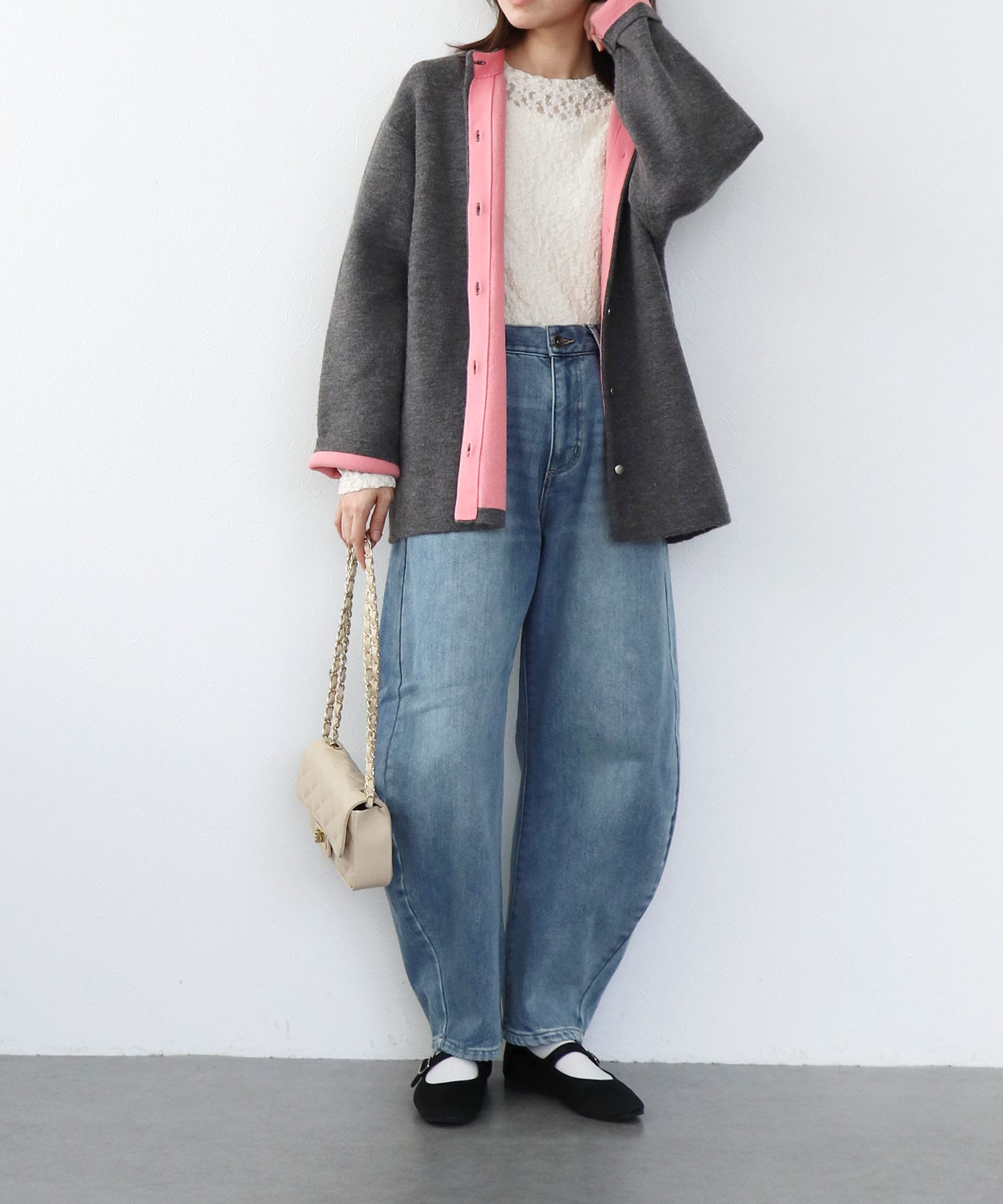 裏起毛モロッコデニムパンツ