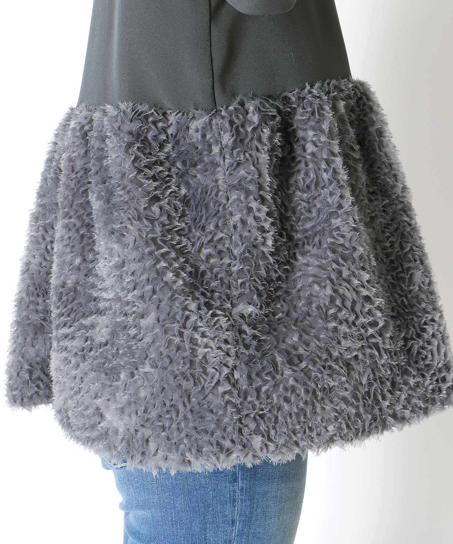 チュールペプラムブラウス