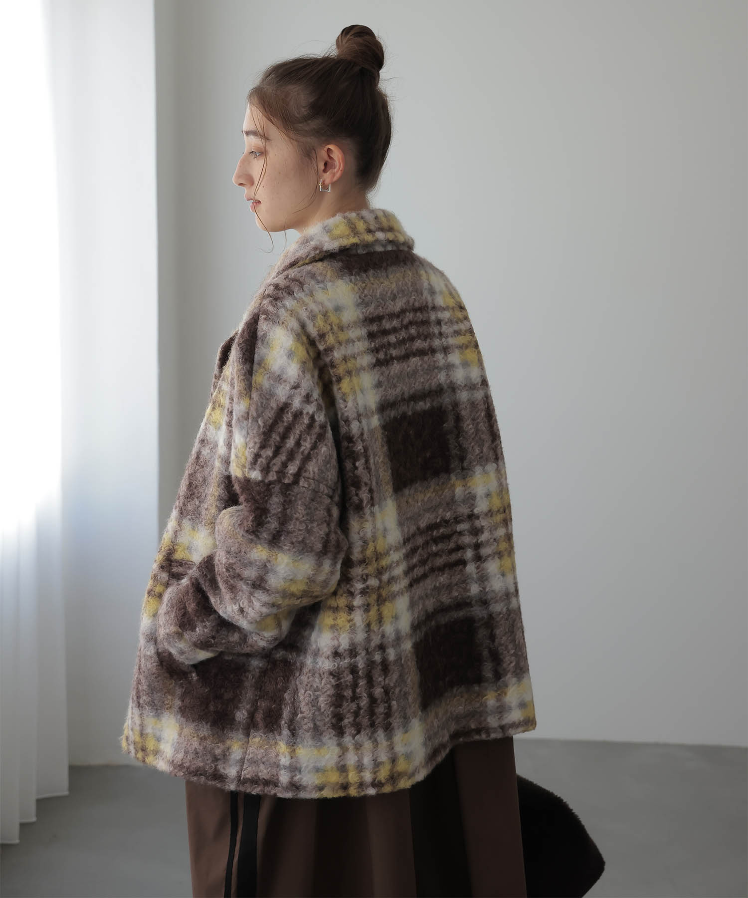 【10月16日予約販売】ビッグチェックショートコート