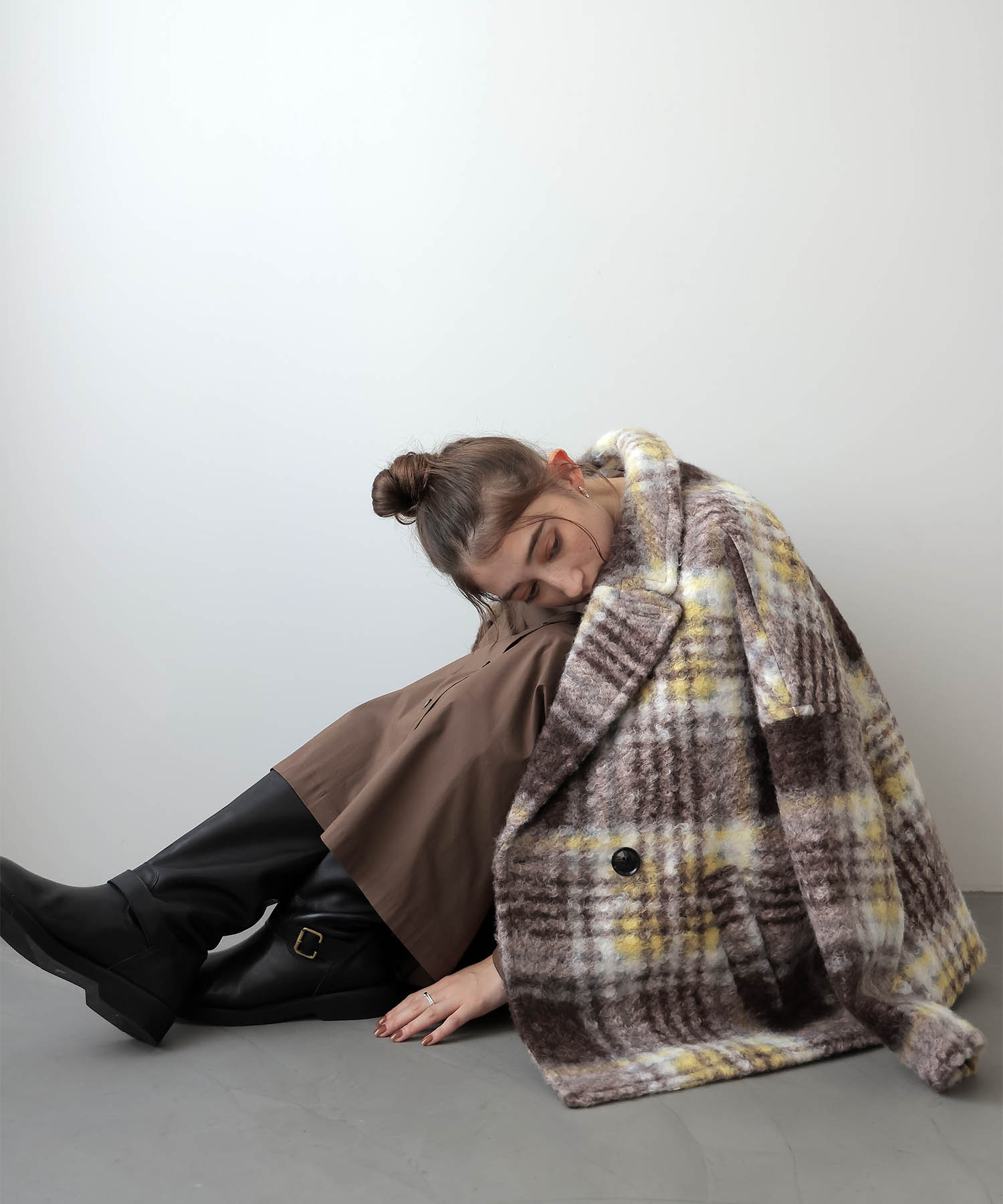 【10月16日予約販売】ビッグチェックショートコート