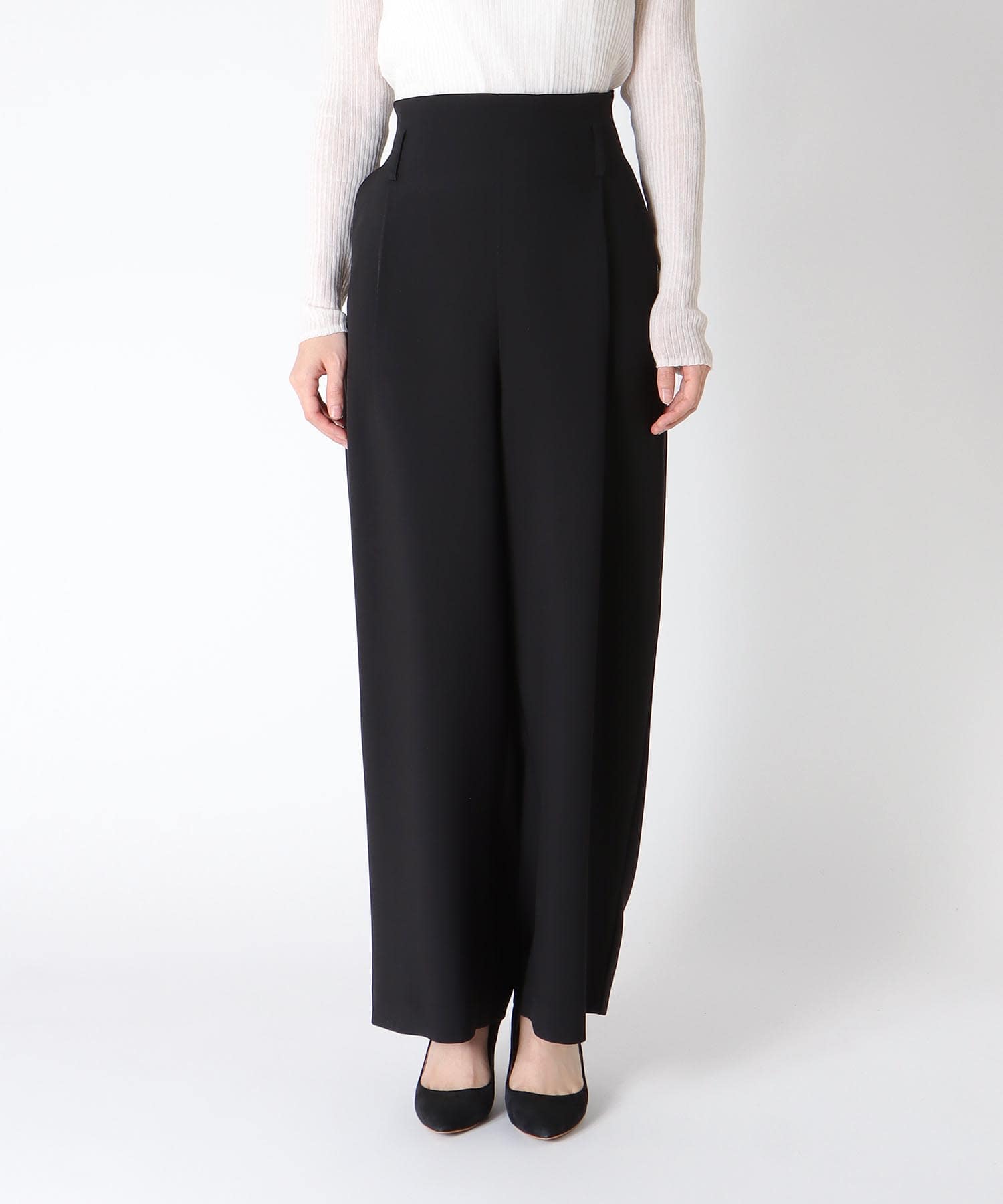 ハイウエストカーブワイドパンツ