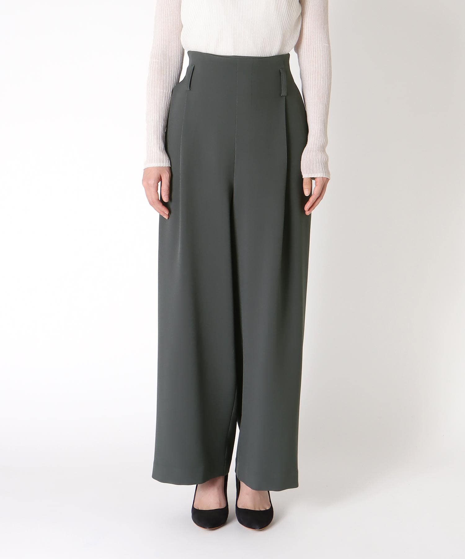 ハイウエストカーブワイドパンツ