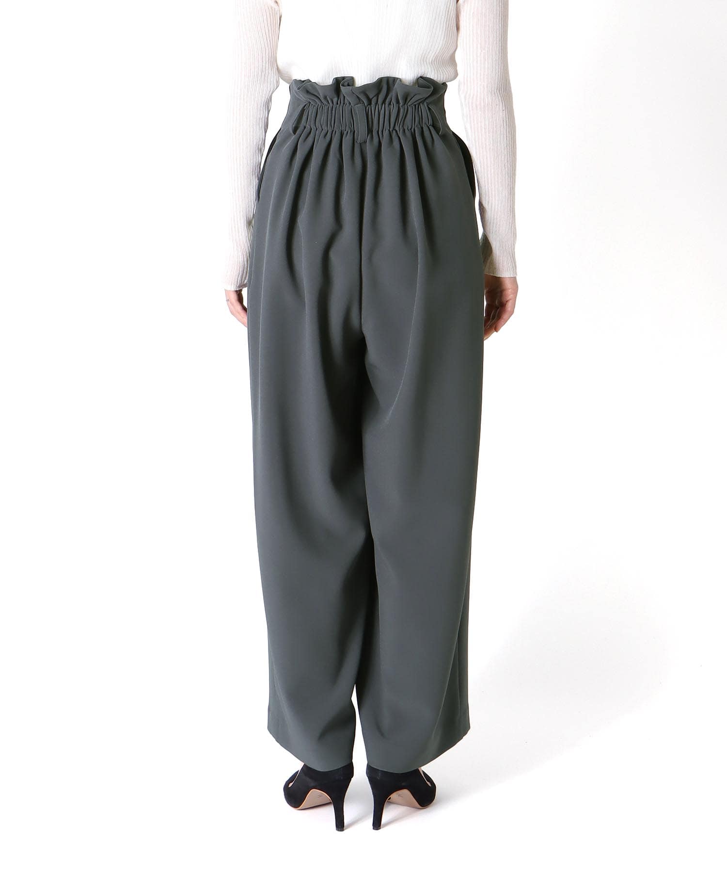 ハイウエストカーブワイドパンツ